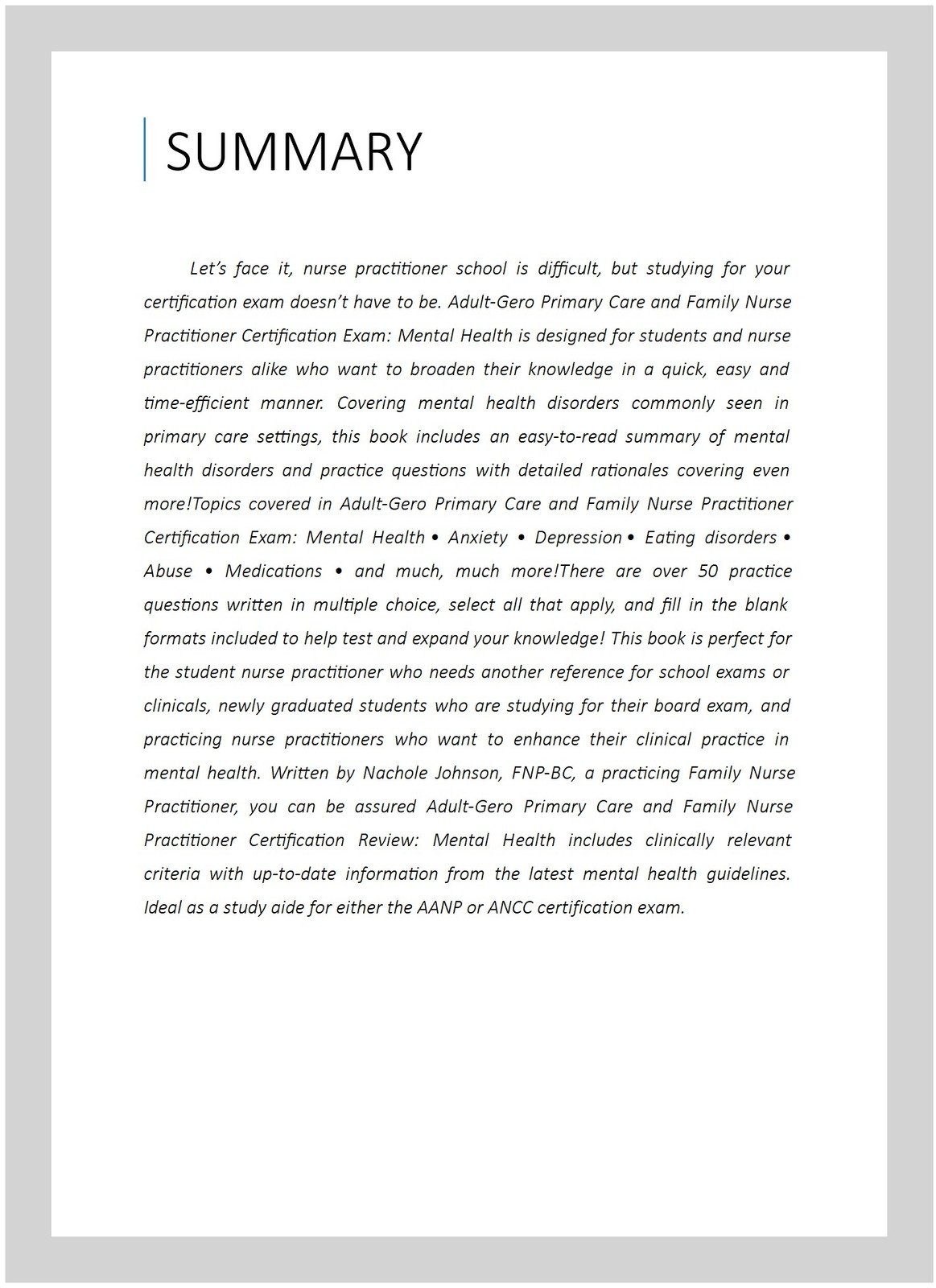 Adult-gero Primary Care and Family Nurse Practitioner Certification Review : …