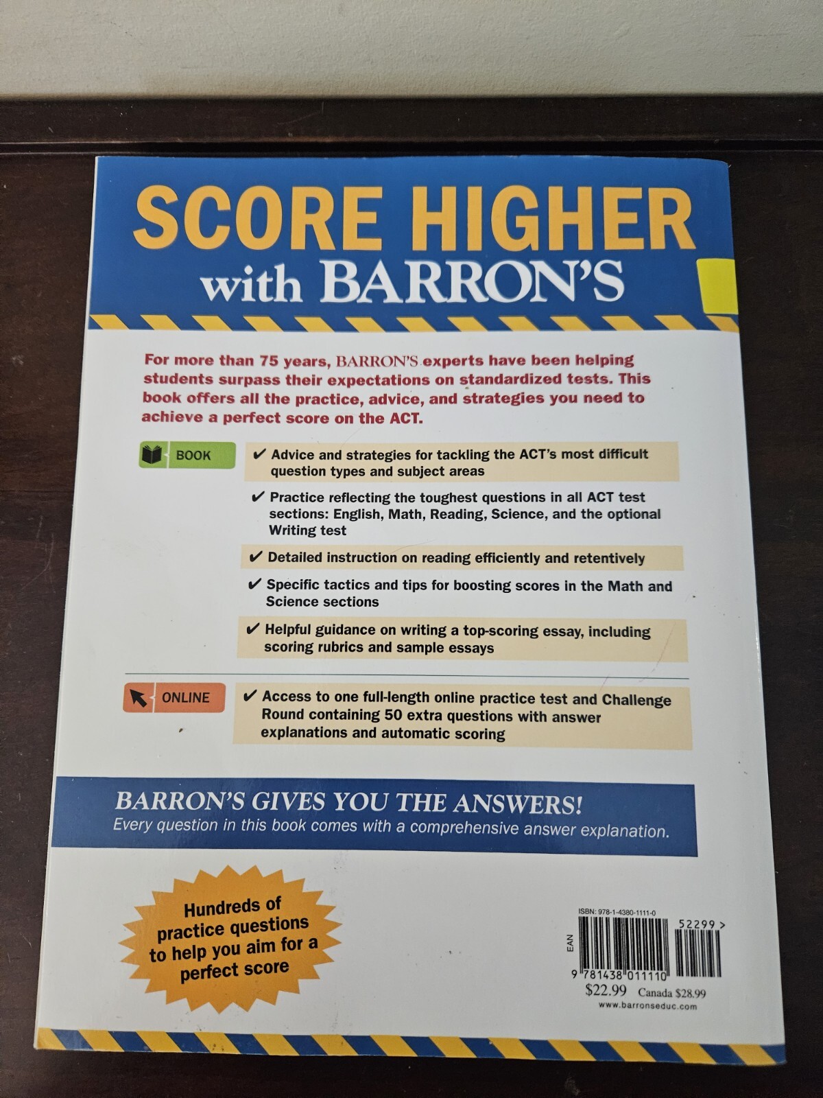 Barron’s Test Prep Ser.: ACT 36 with Online Test : Aiming for the Perfect Score