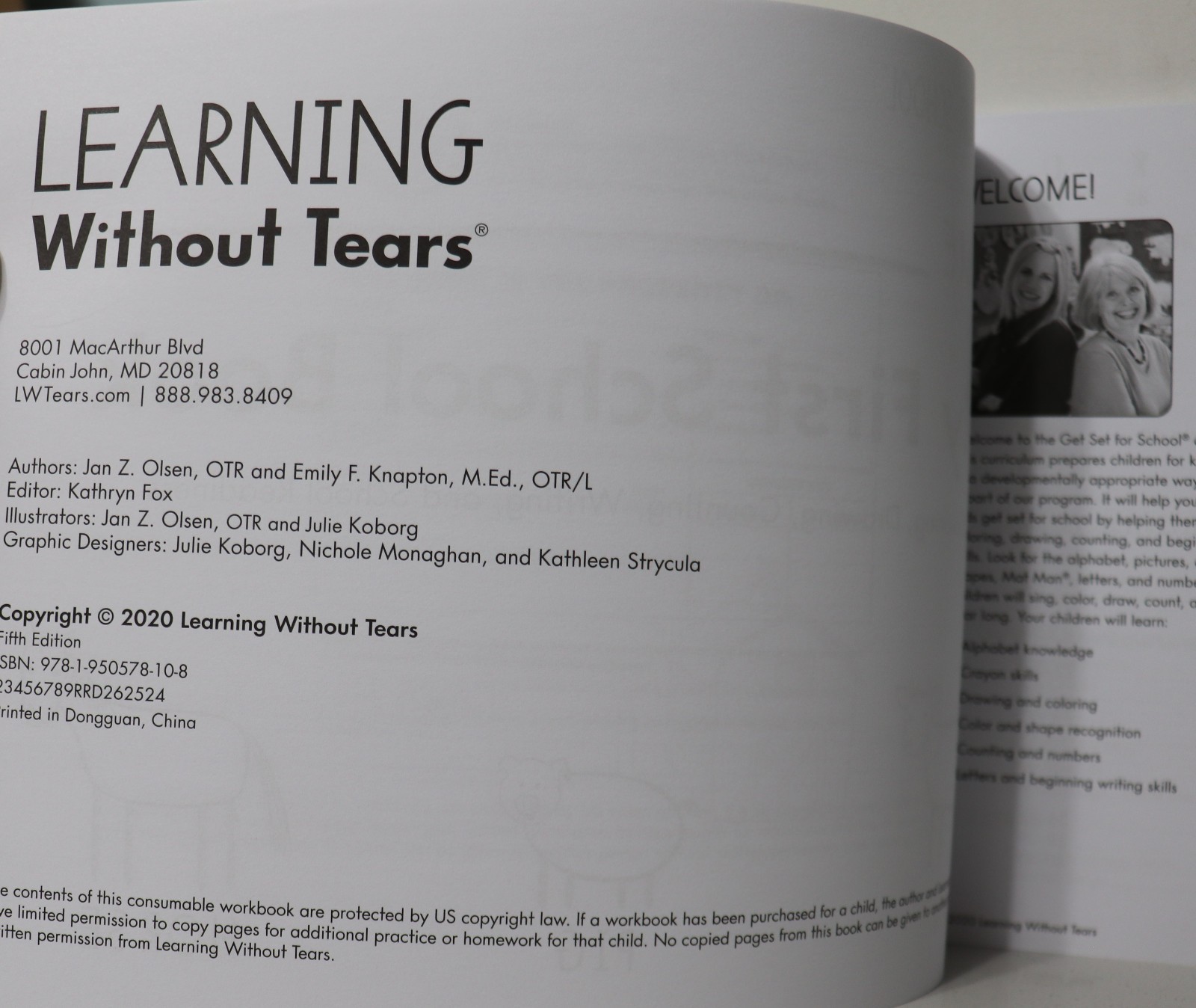 Learning Without Tears: My First School Book (Get Set For School) 2020 5th Ed