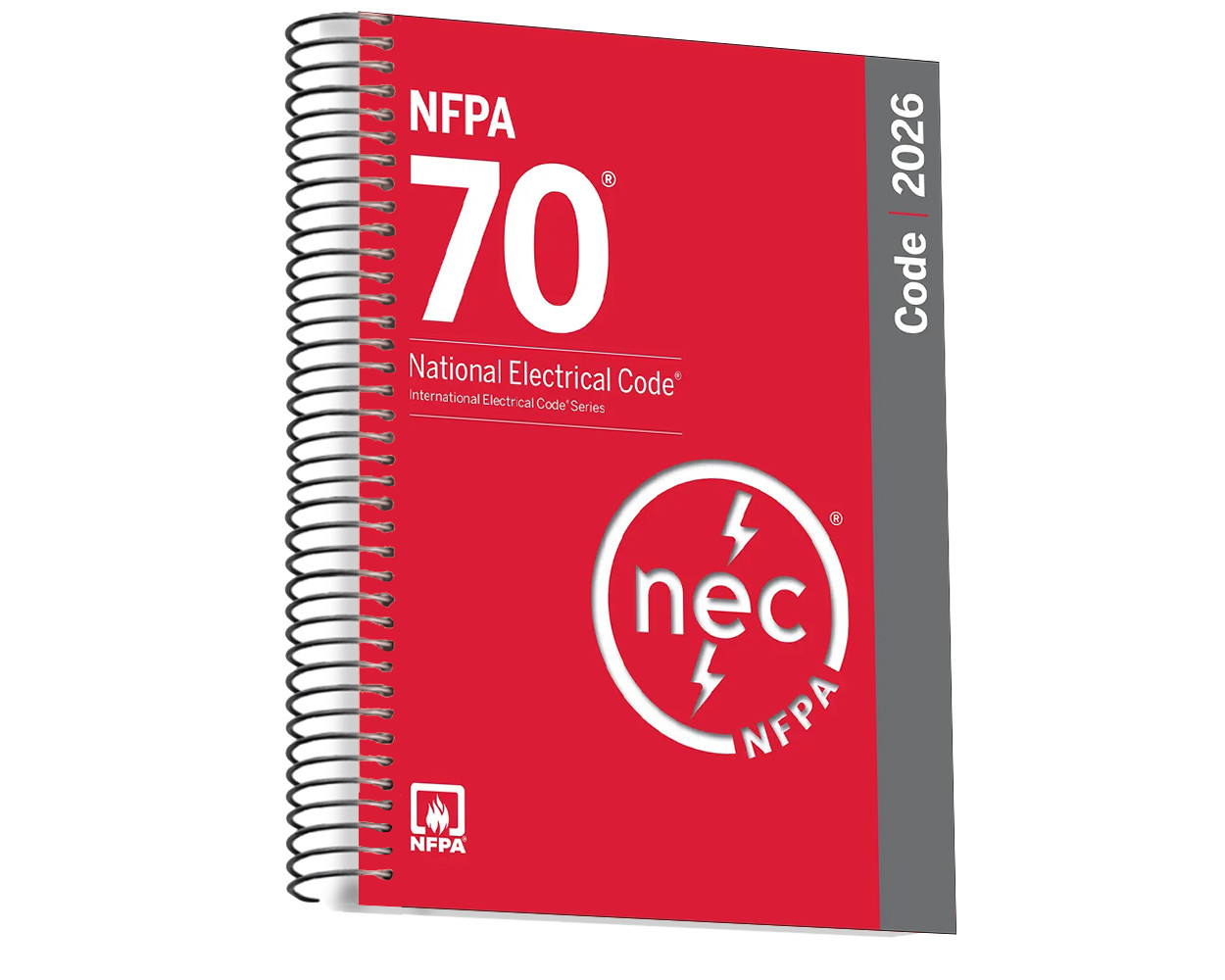 NFPA 70, National Electrical Code NEC 2026 Spiralbound