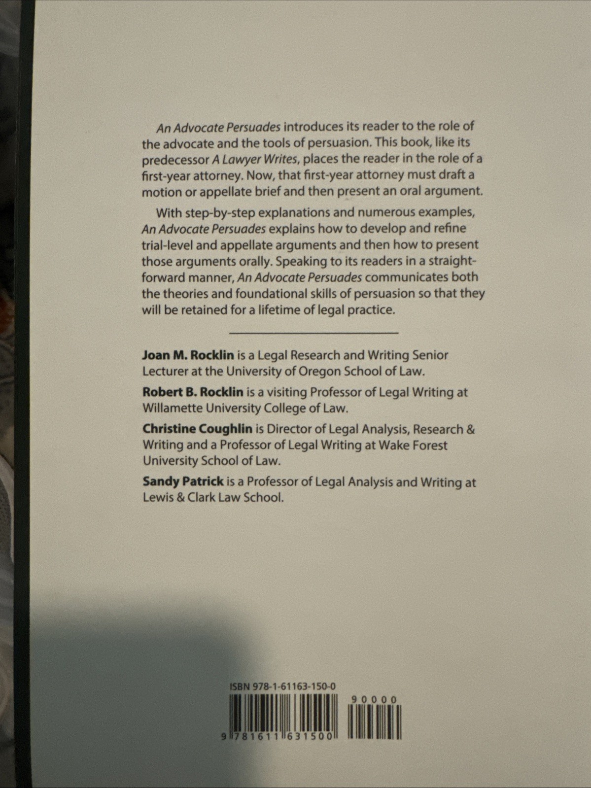 An Advocate Persuades 1st Ed.