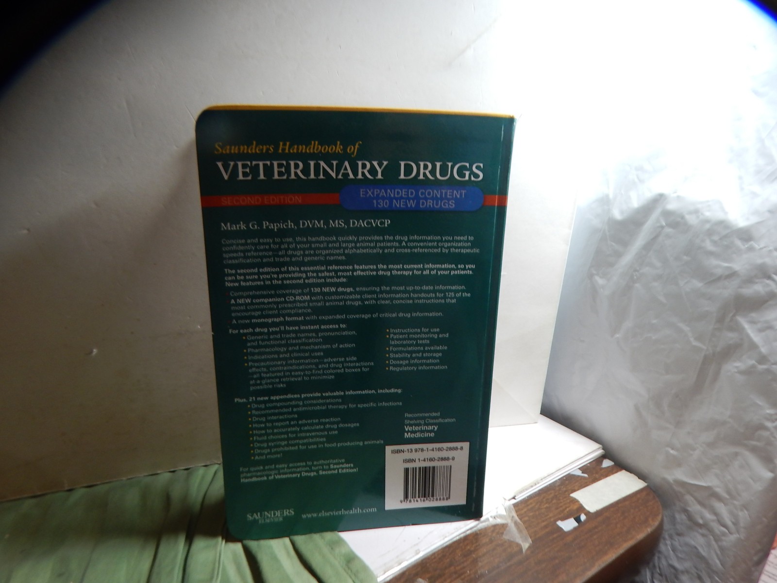 Saunders Handbook of Veterinary Drugs 2nd ed Small & Large Animal VERY GOOD COND
