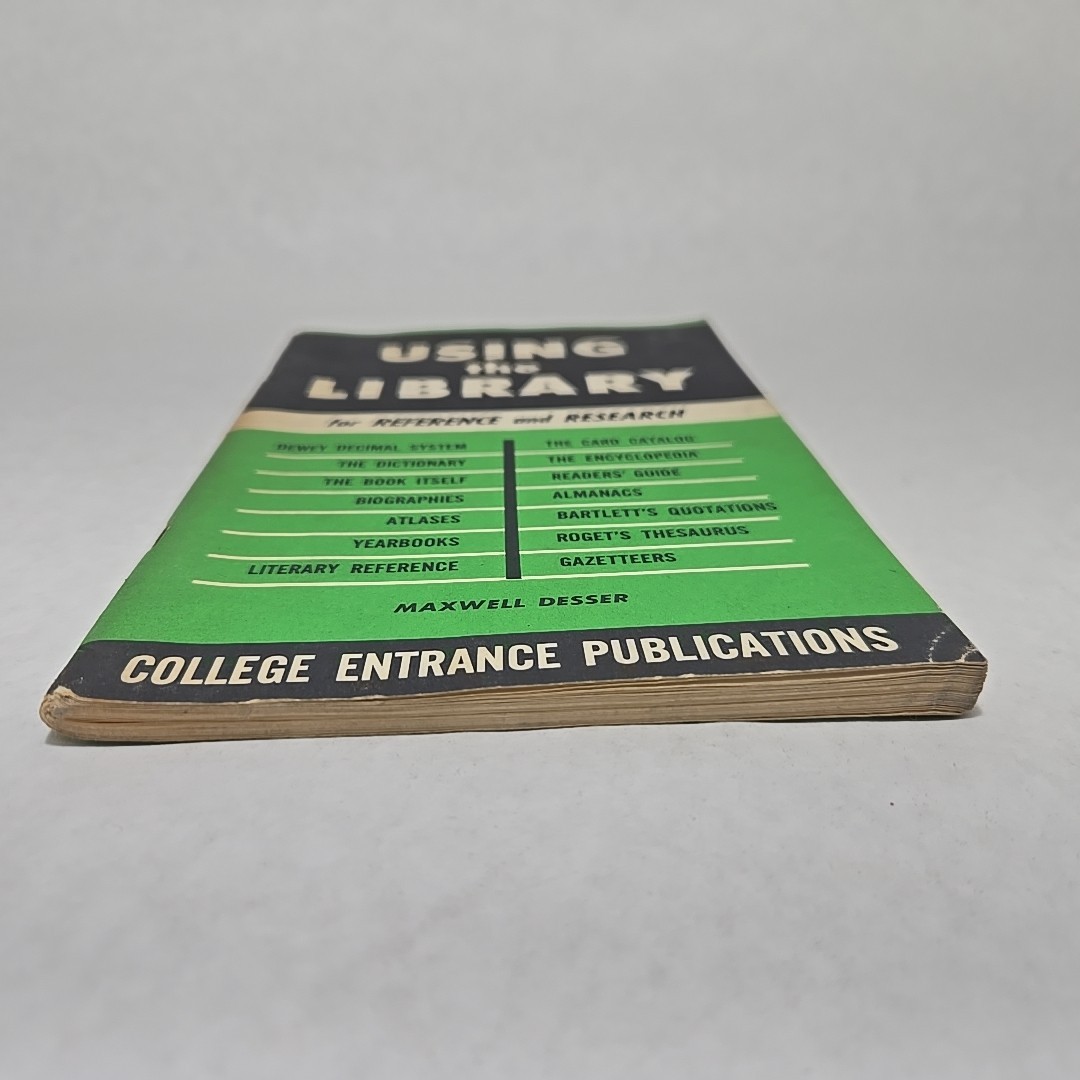 Using The Library For Reference And Research College Entrance Publications VTG