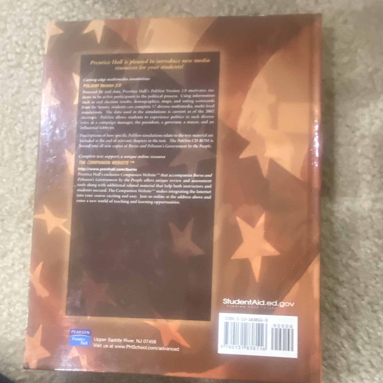 Pearson Prentice Hall Government by the People 20th Ed HC 2005 Cronin Magleby