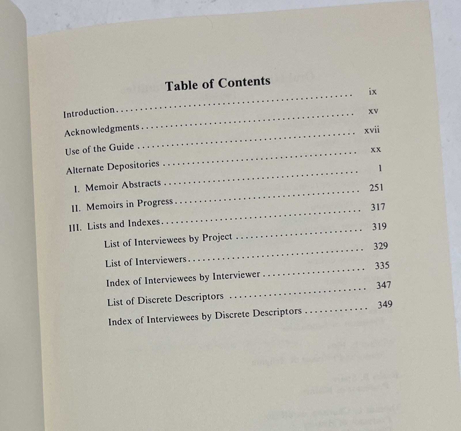 Baylor University Institute for Oral History: A Guide to the Collection 1970-85