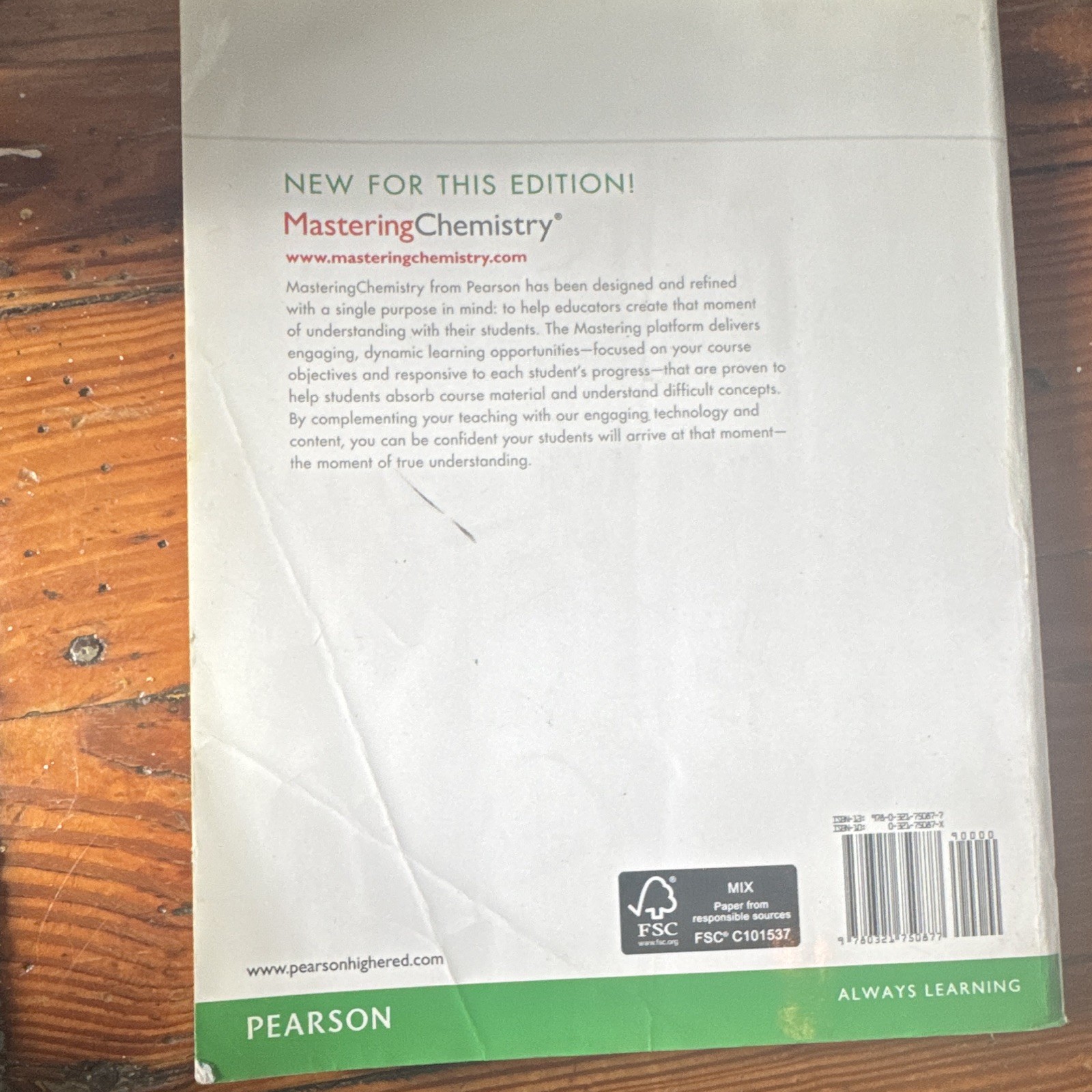 Pearson Chemistry for Changing Times 13th Ed Paperback Hill McCreary Kolb 2014