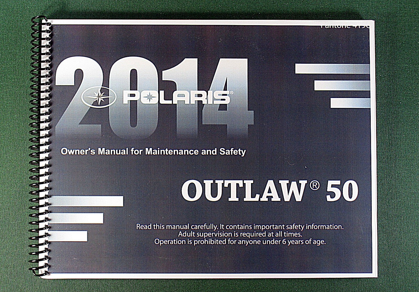 2014 Polaris Outlaw 50 ATV Owner’s Manual: 191 Pages & Protective Covers!