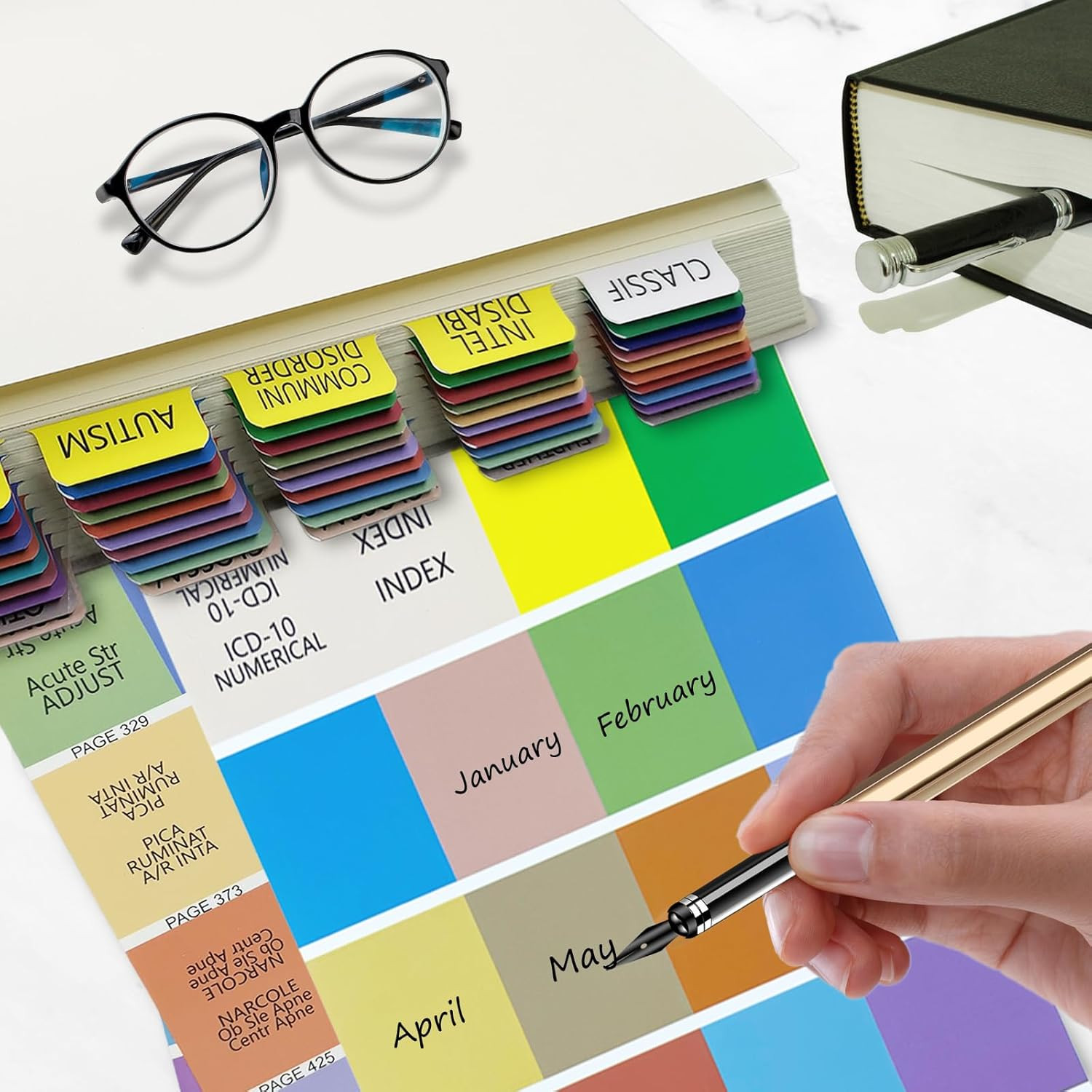 2022 New DSM-5-TR Index Tabs, Color-Coded and Laminated DSM-V TR Tabs, Including