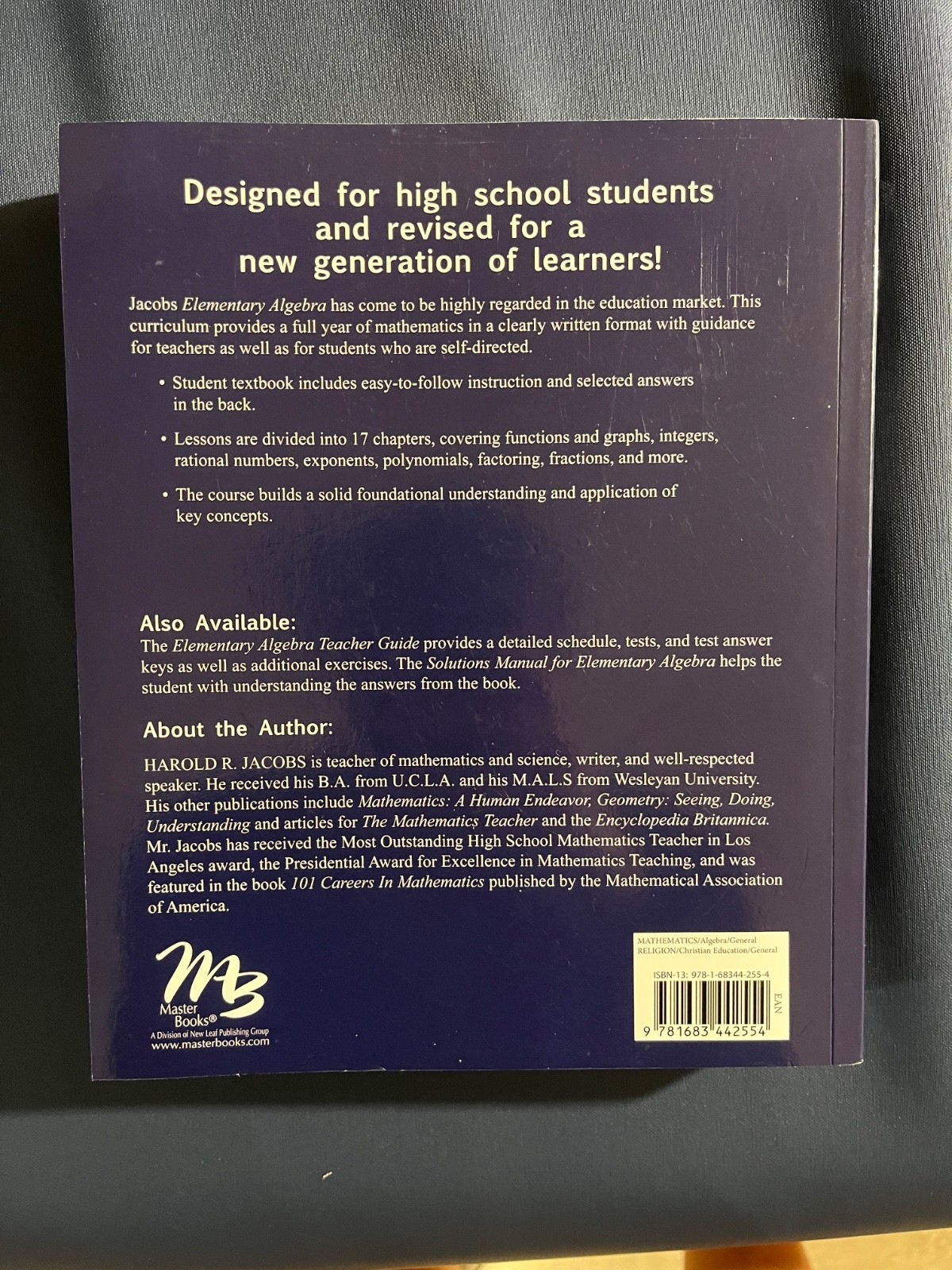 Elementary Algebra Harold R. Jacobs