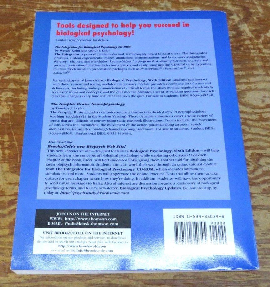 Biological Psychology by Elaine M. Hull (Study Guide for Kalat’s) Sixth Edition