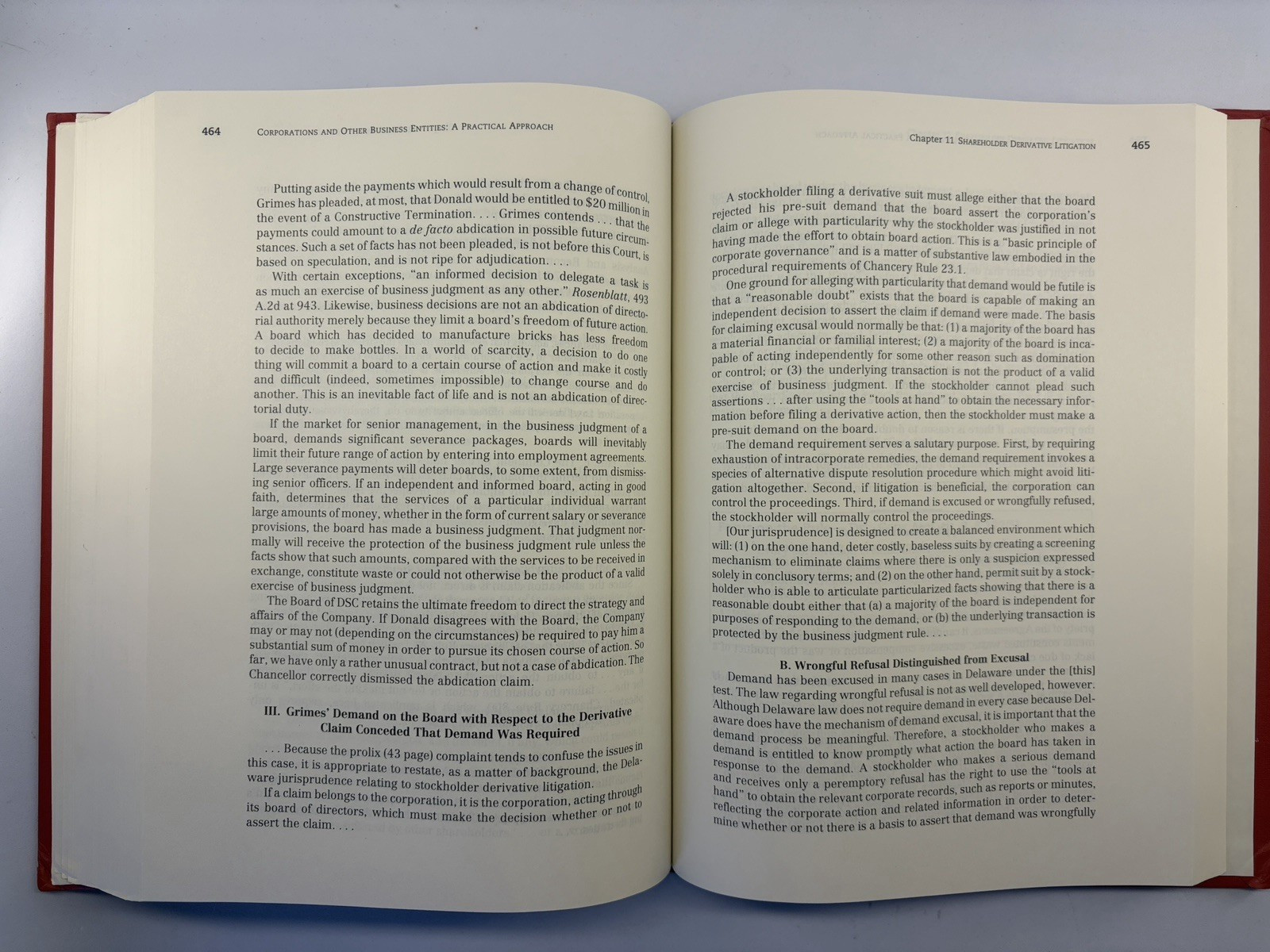 Cases & Materials on Corporations & Other Business Entities:A Practical Approach