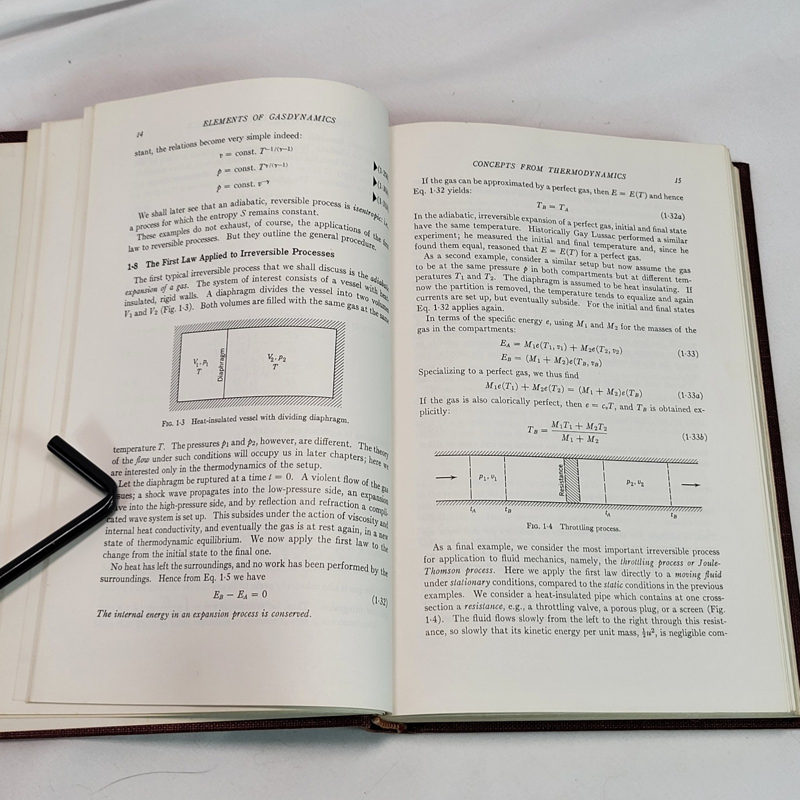 Elements of Gasdynamics Liepmann & Roshko 1960 Wiley 3rd Printing Caltech
