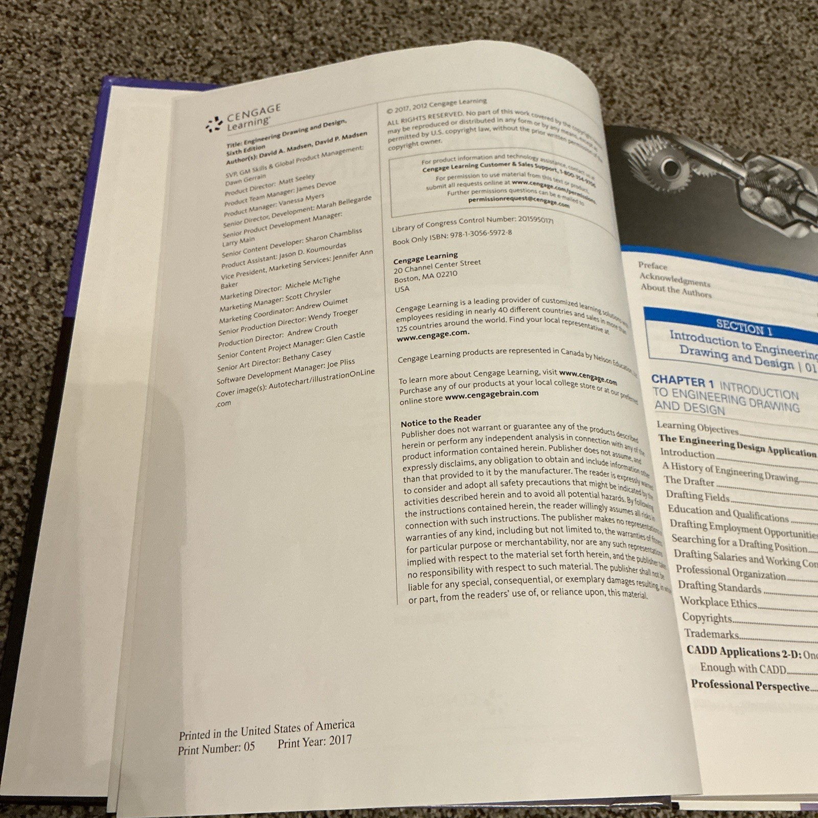 Engineering Drawing and Design 6th Edition Hardcover by David Madsen