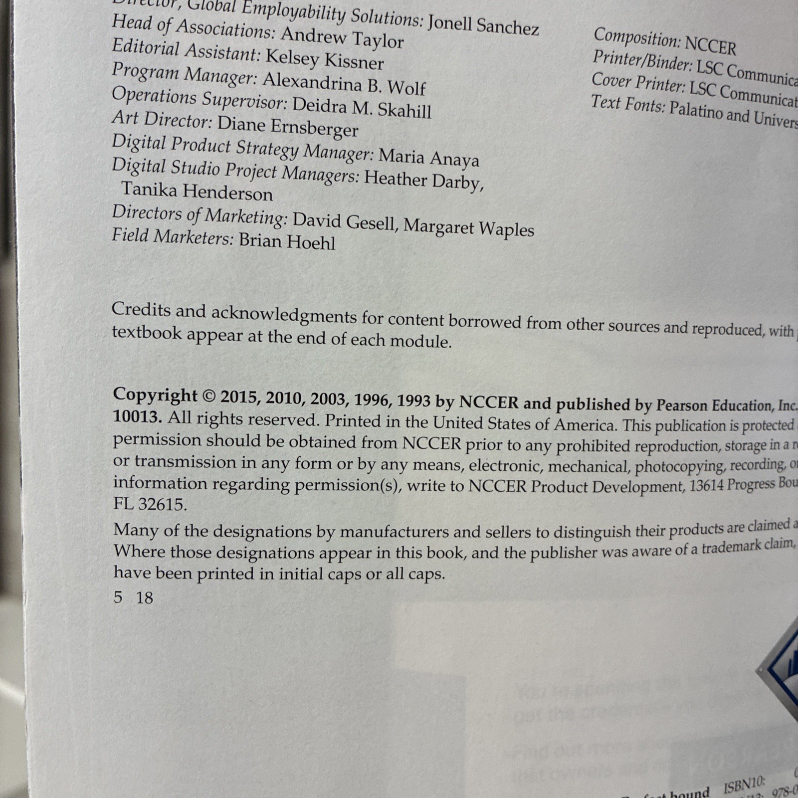 Welding Level 1 & 2 Trainee Guide (5th Edition) – Paperback By NCCER – GOOD COND