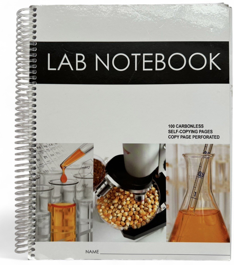 Lab Notebook 95 Carbonless Pages by Barbakam Top Permanent Bound Self-Copying