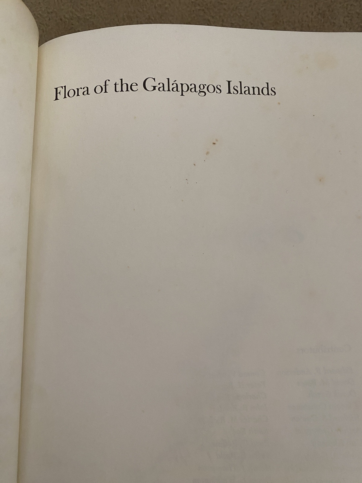 Flora of the Galapagos Islands [ Wiggins, Ira L. ] Used – Good – HC DJ