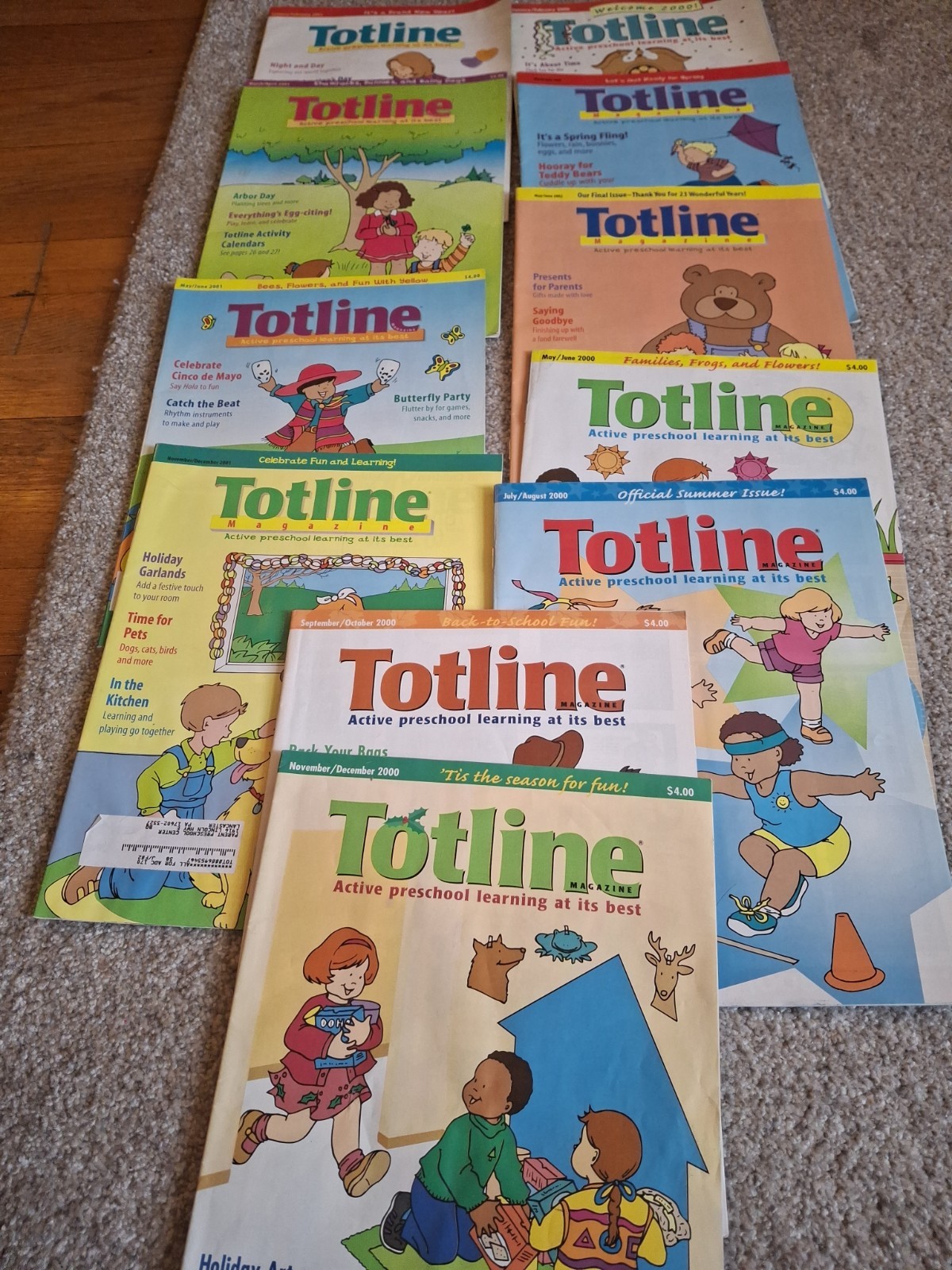 Vintage Totline Preschool Teacher Magazines Lot Of 11 Years 2000, 2001, 2002