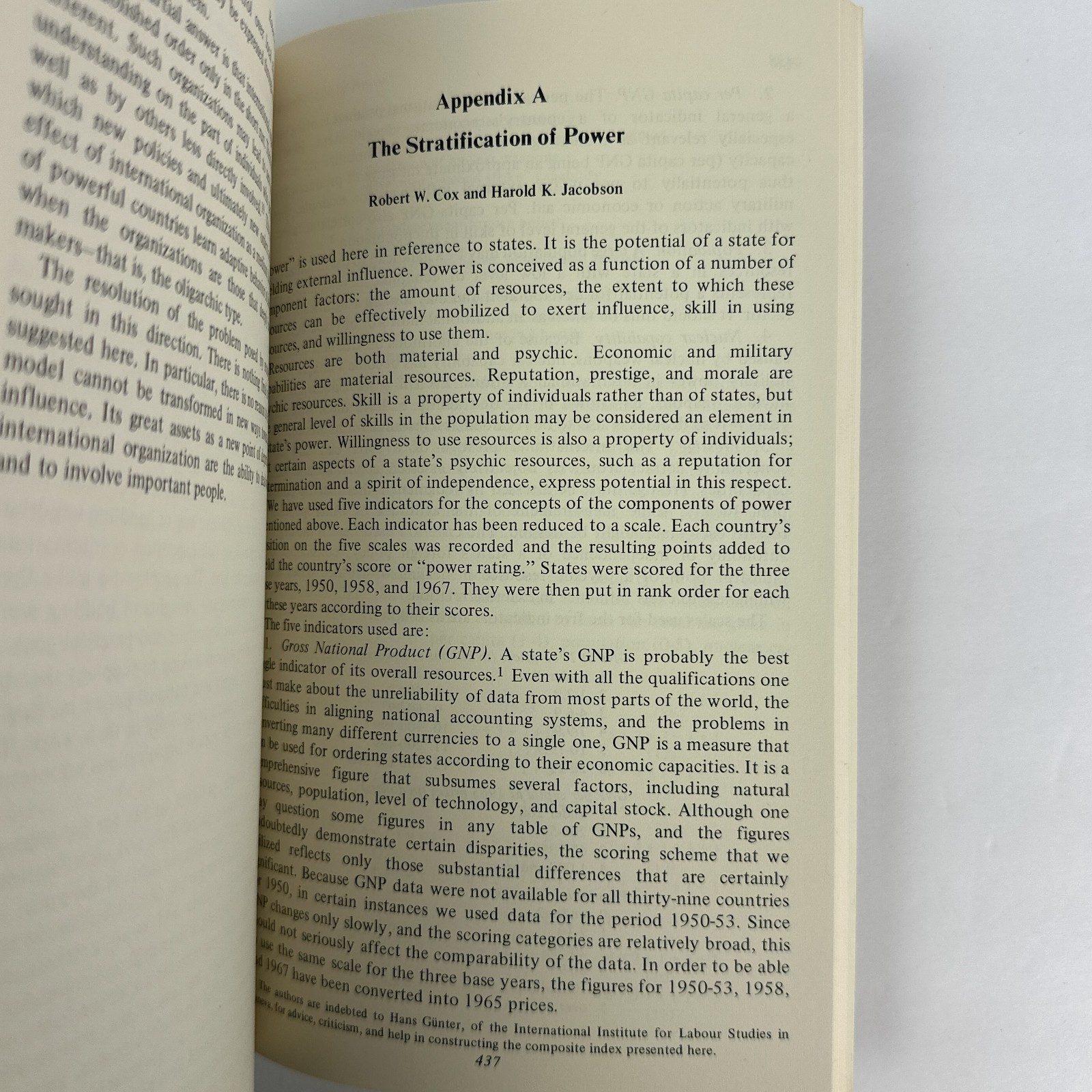 The Anatomy of Influence Robert W Cox Harold K Jacobson Yale Univ Press 1974 PB