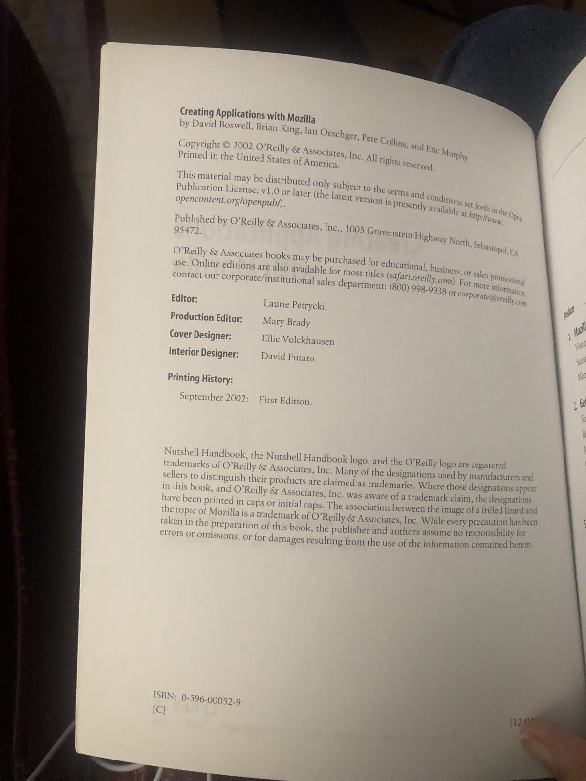 Creating Applications with Mozilla : Using XML, JavaScript, and C