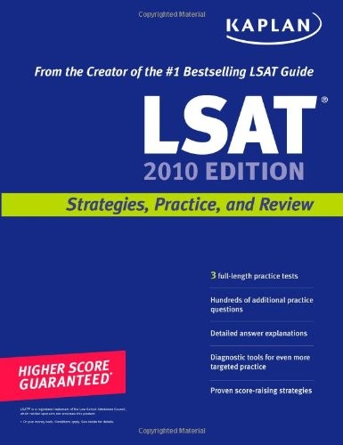 KAPLAN LSAT 2010 EDITION: STRATEGIES, PRACTICE, AND REVIEW *Excellent Condition*