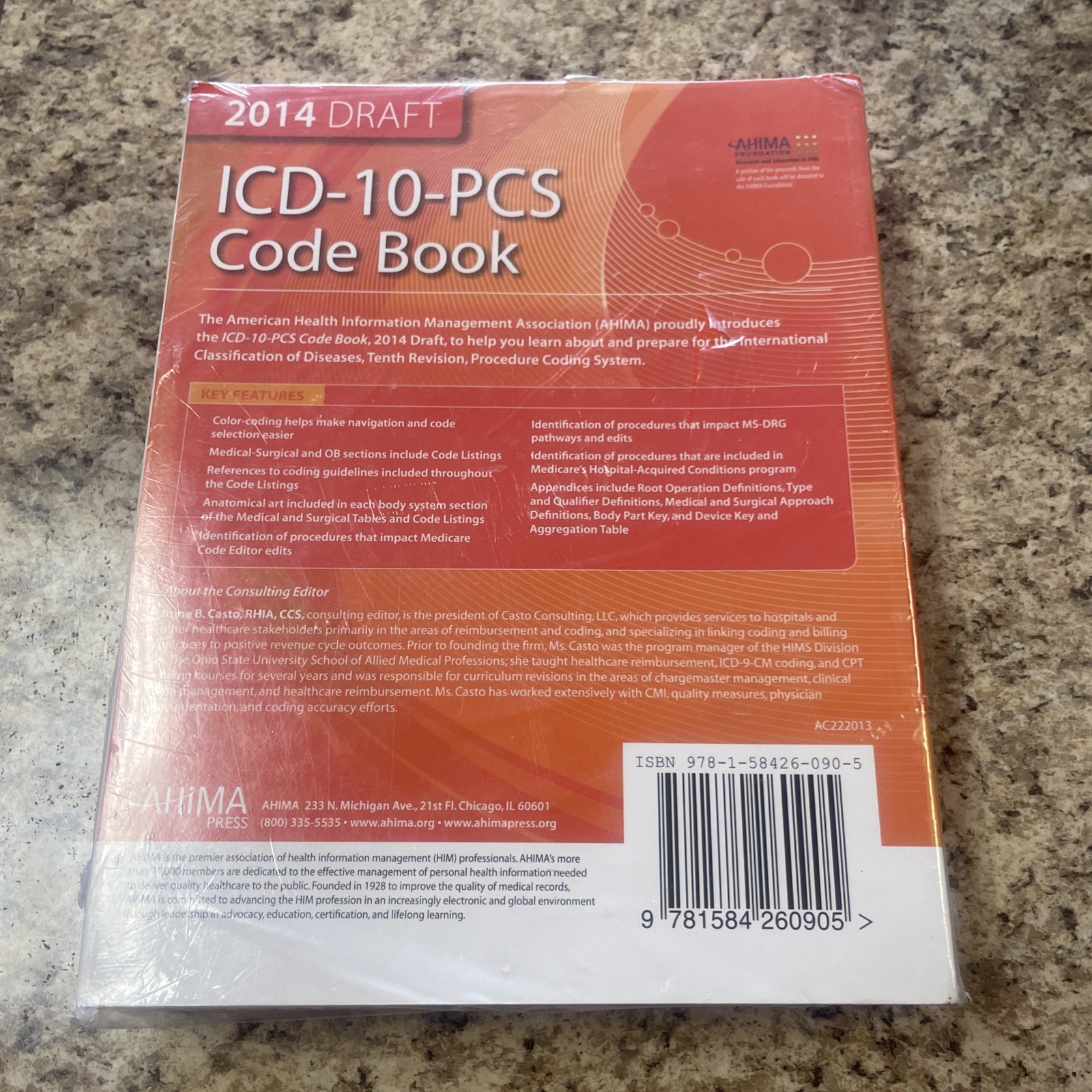 ICD-10-PCS CODE BOOK, 2014 DRAFT By Anne B. Casto New