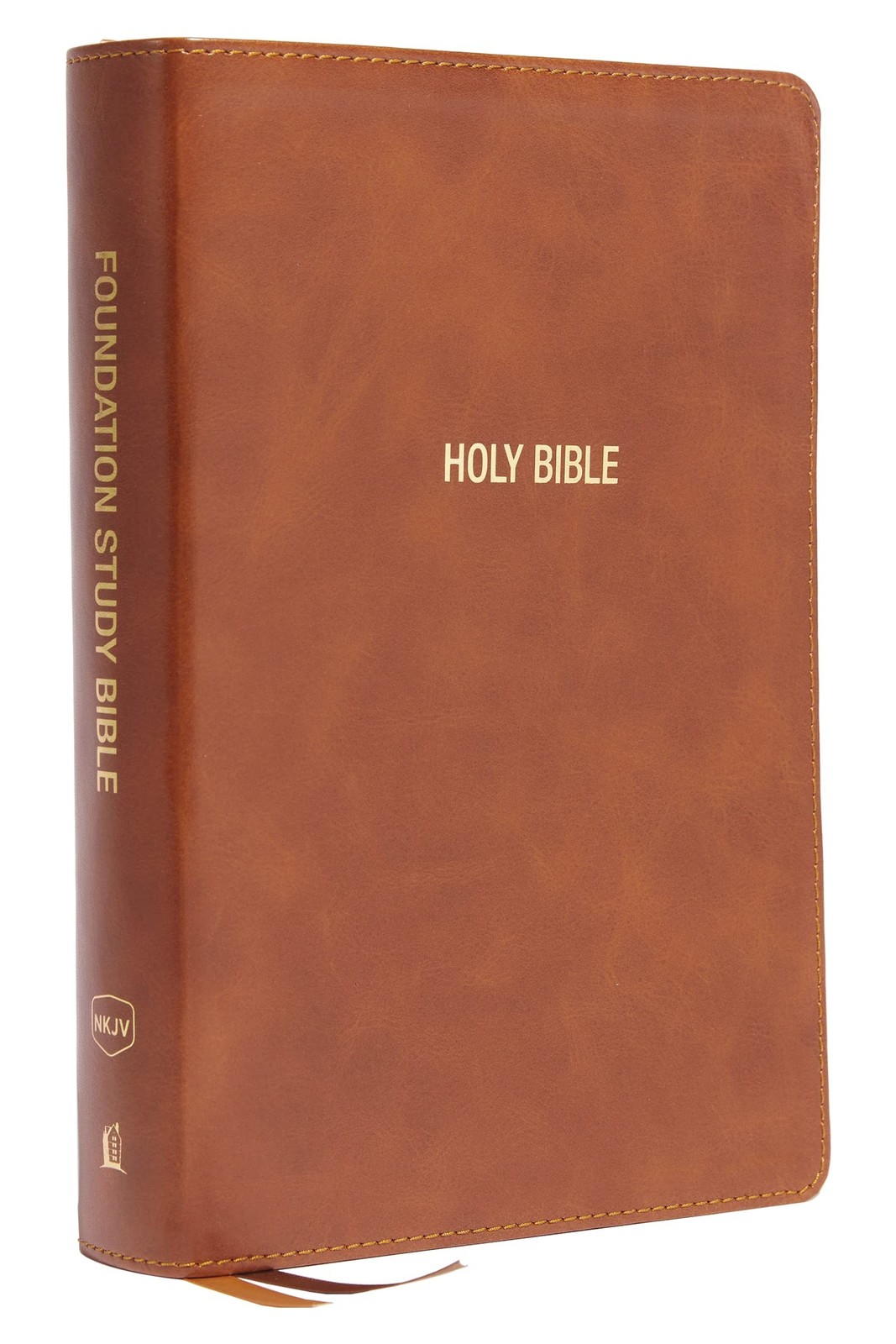 NKJV, Foundation Study Bible, Large Print, Leathersoft, Brown, Red Letter, Th…