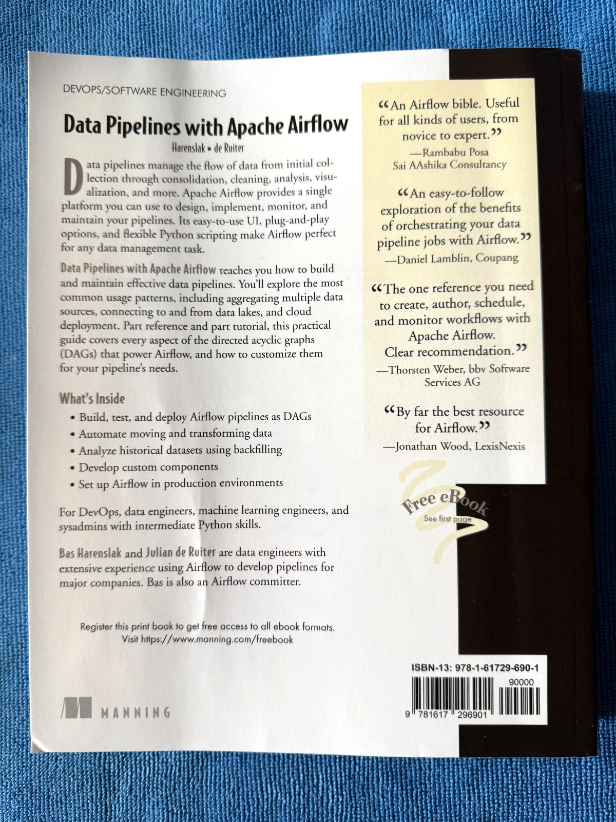 Data Pipelines w/ Apache Airflow by Harenslak/de Ruiter 2021 Devops/Software Eng