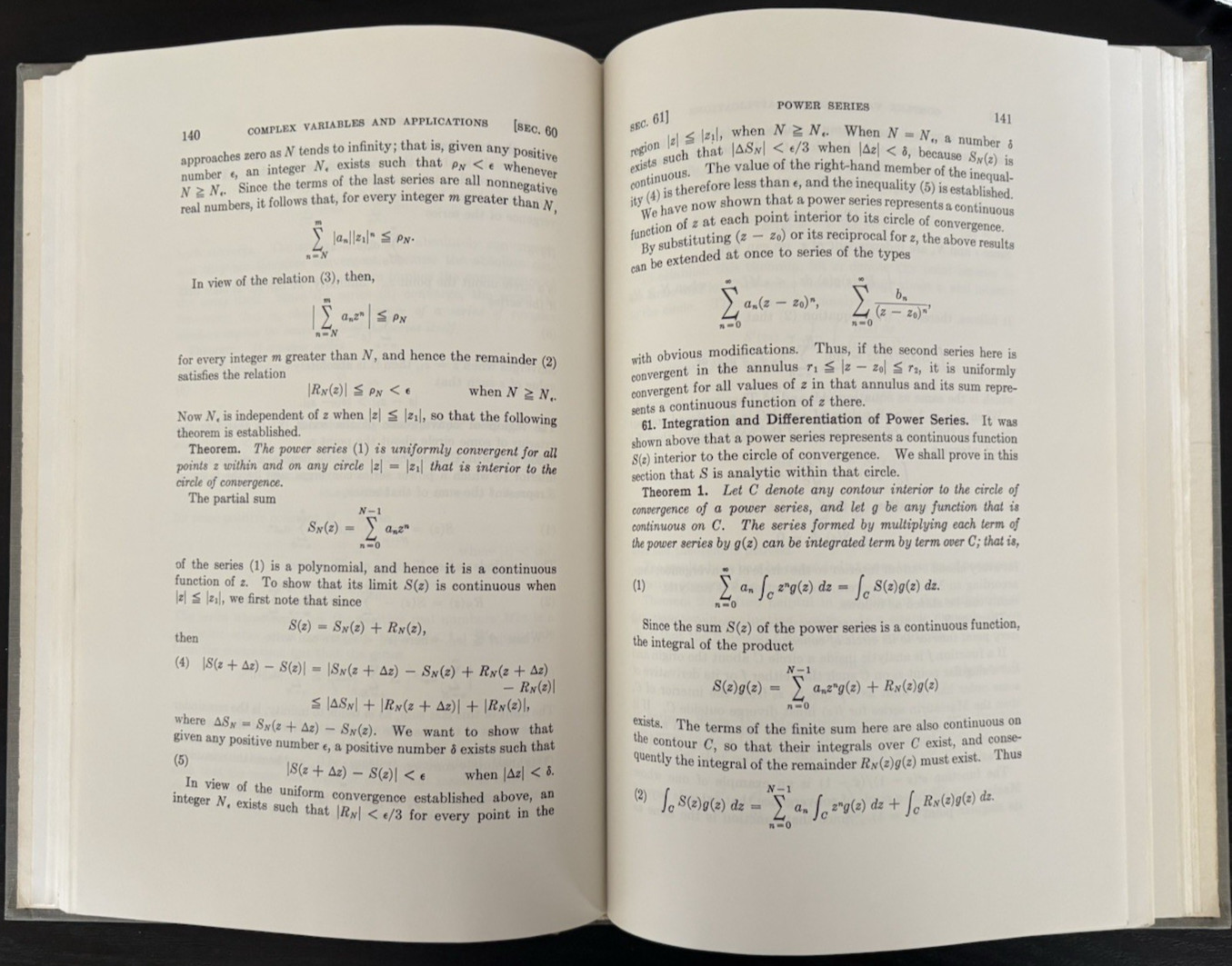 Complex Variables and Applications 2nd Edition by Ruel V. Churchill – HC 1960
