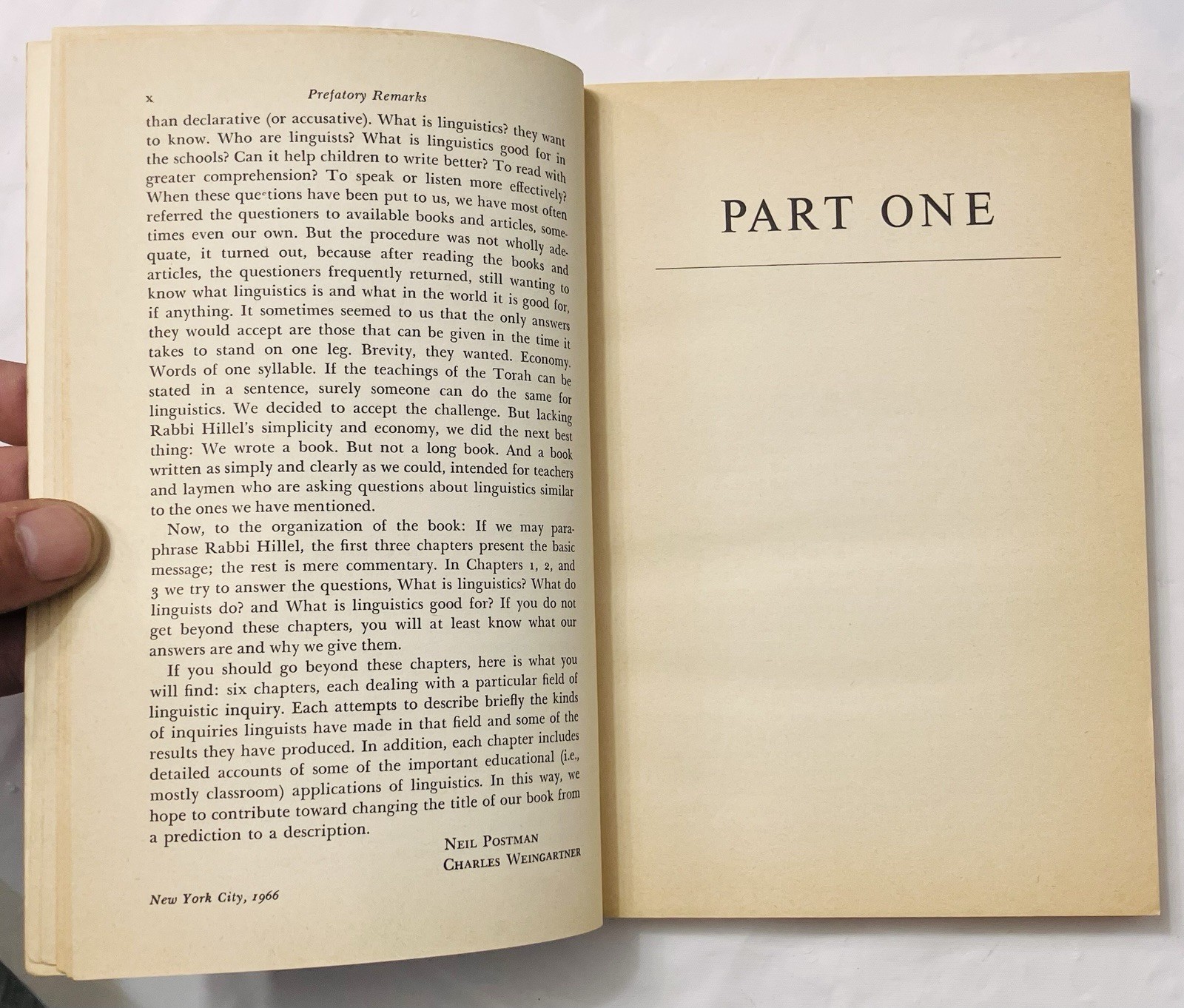 Linguistics: A Revolution in Teaching Neil Postman Weingartner 1966 PB Education