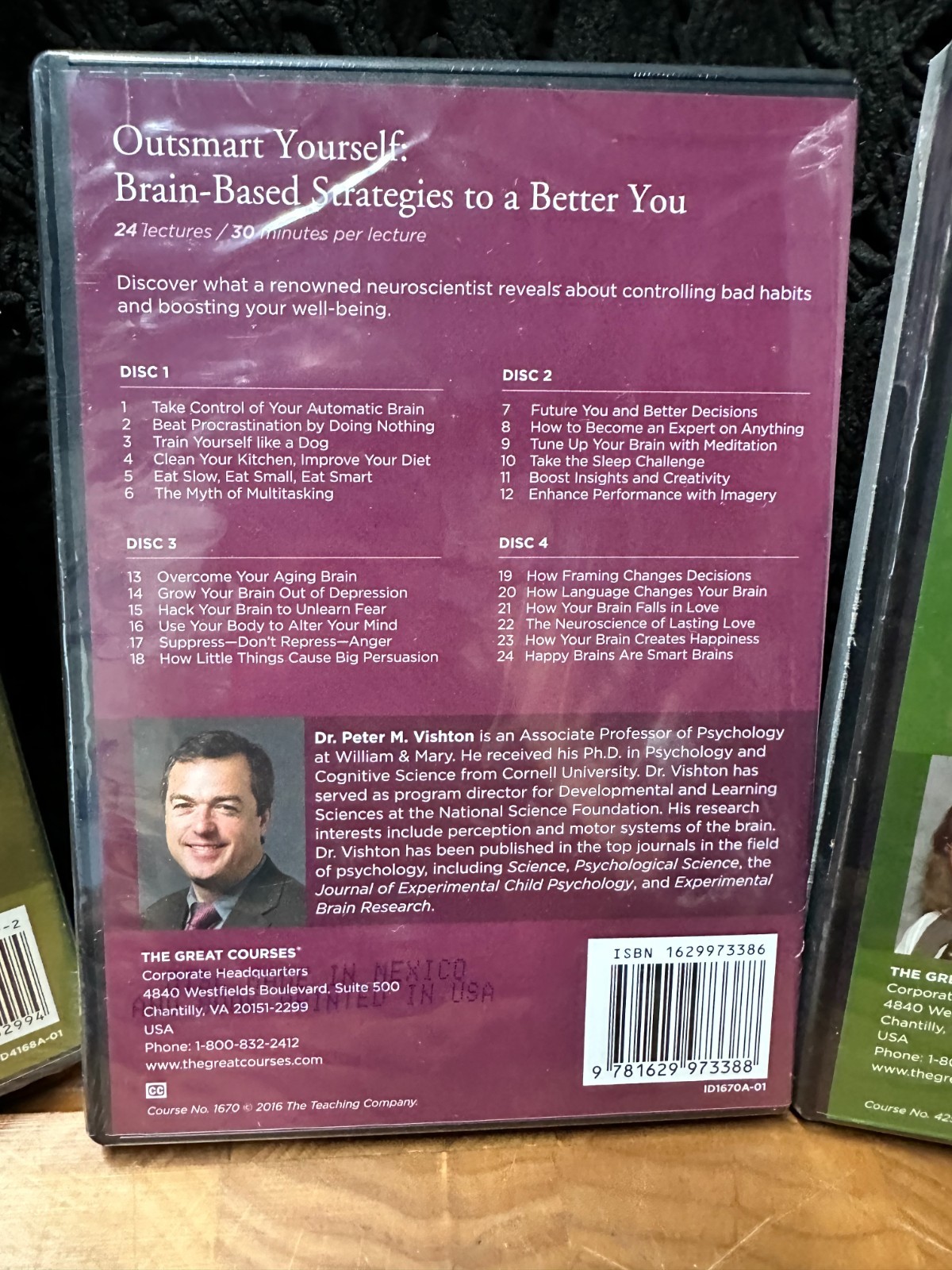 LOT OF 3 Great Courses DVD & Guidebooks Outsmart Yourself, Philosophers & More