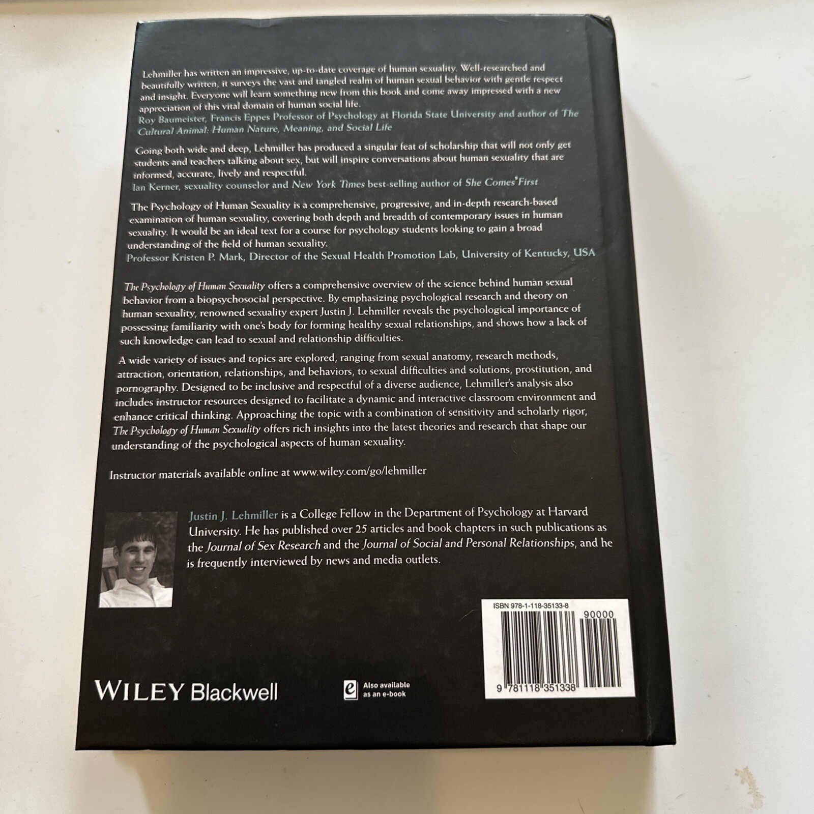 The Psychology of Human Sexuality – Hardcover By Lehmiller, Justin J. – GOOD