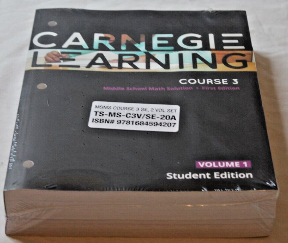 Carnegie Learning Middle Math Solution Courses 1 2 3 Student Edition Sets New