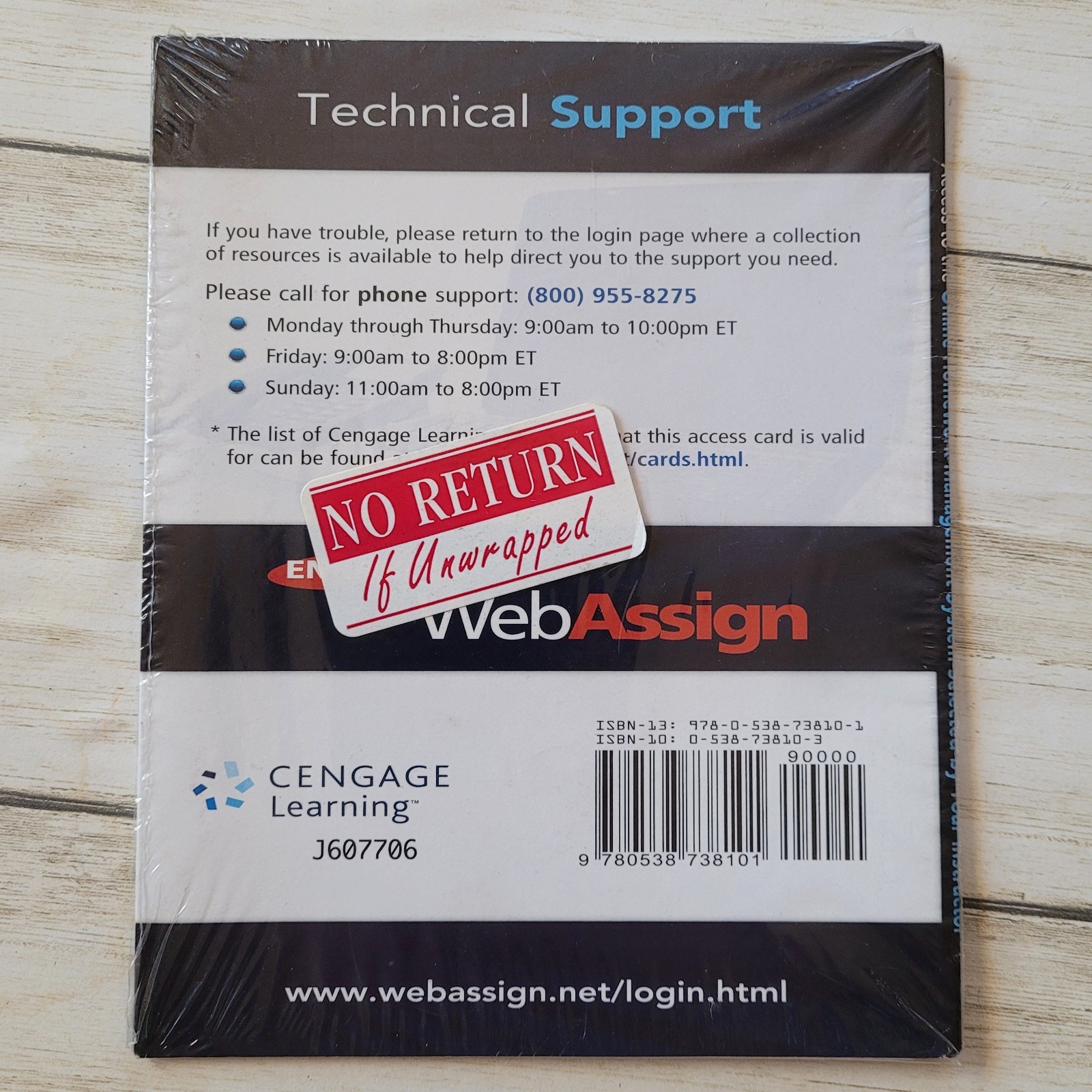Enhanced Webassign Student Access Code Card Cengage Learning 1st Edition NEW
