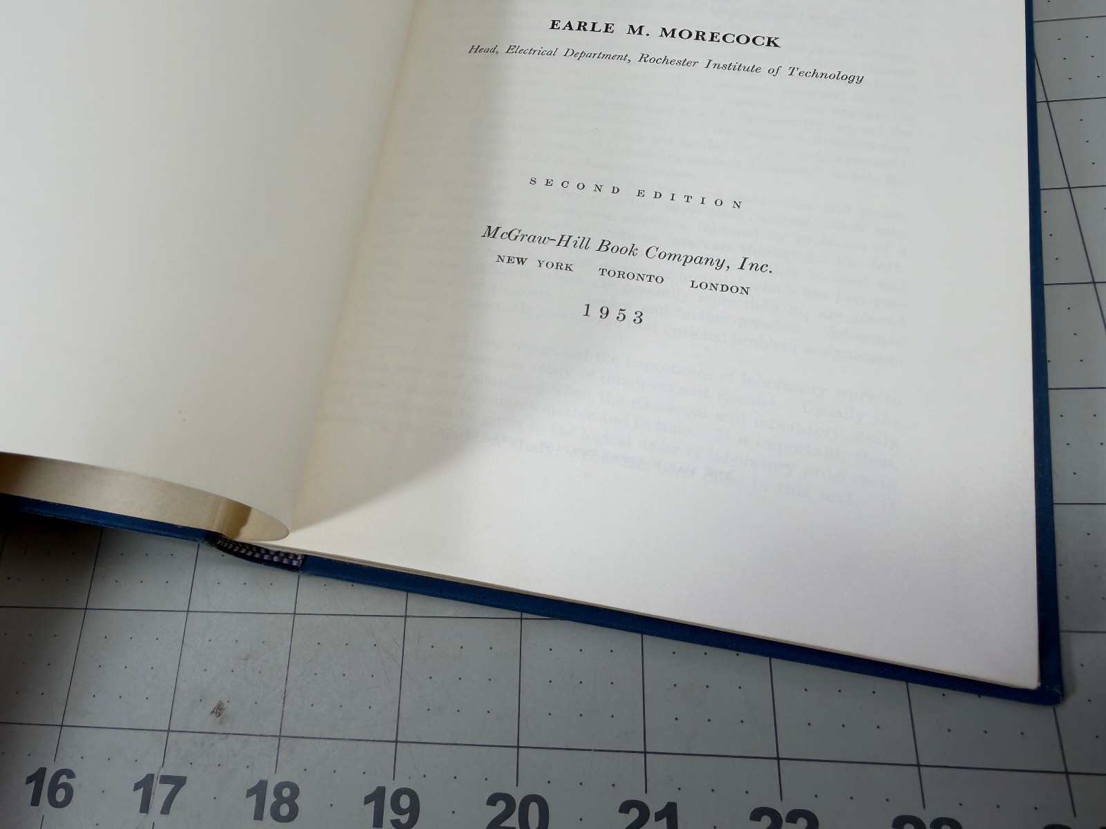 D-C Direct Current Circuits 1953 HB by Earle M. Morecock