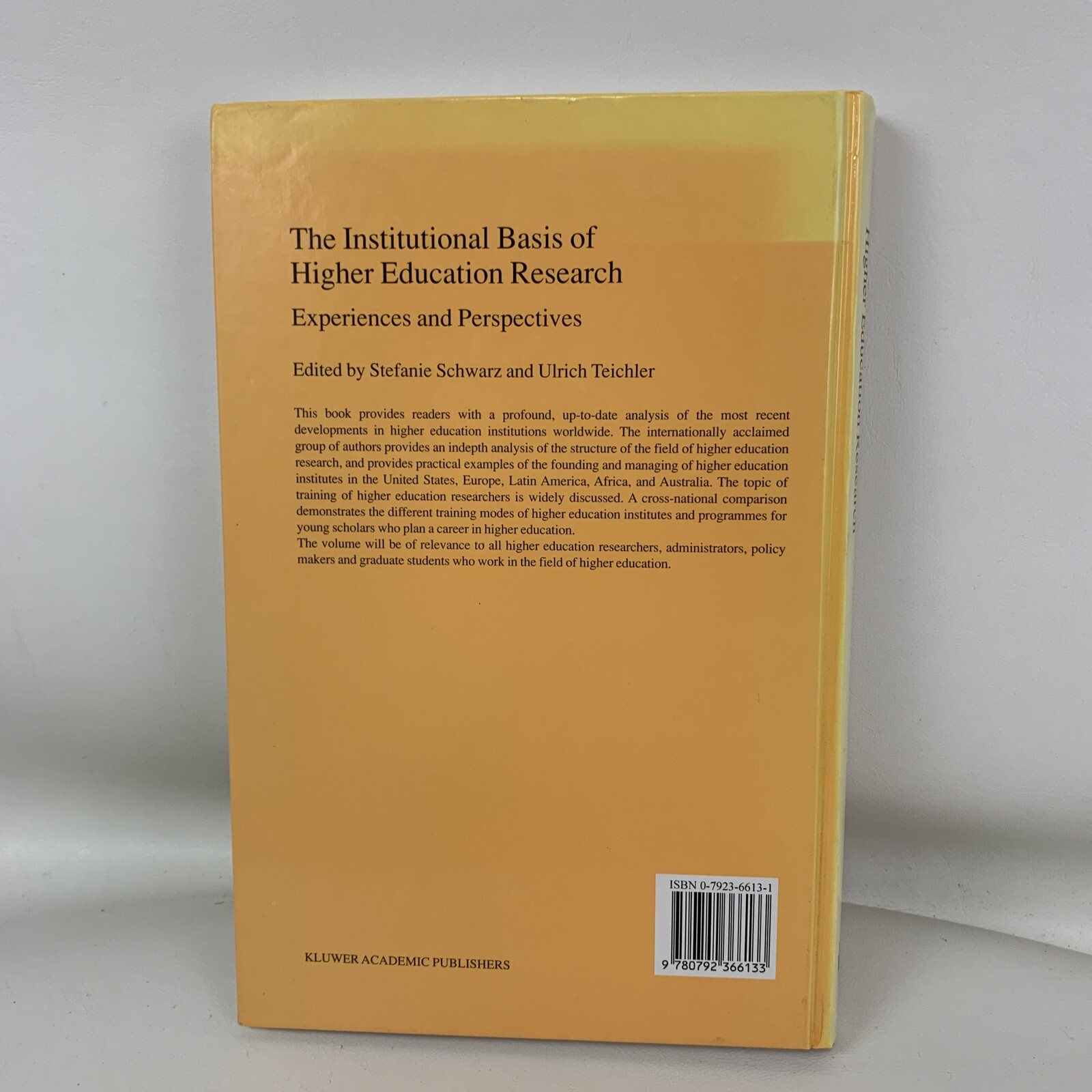 The Institutional Basis of Higher Education Research : Experiences and…