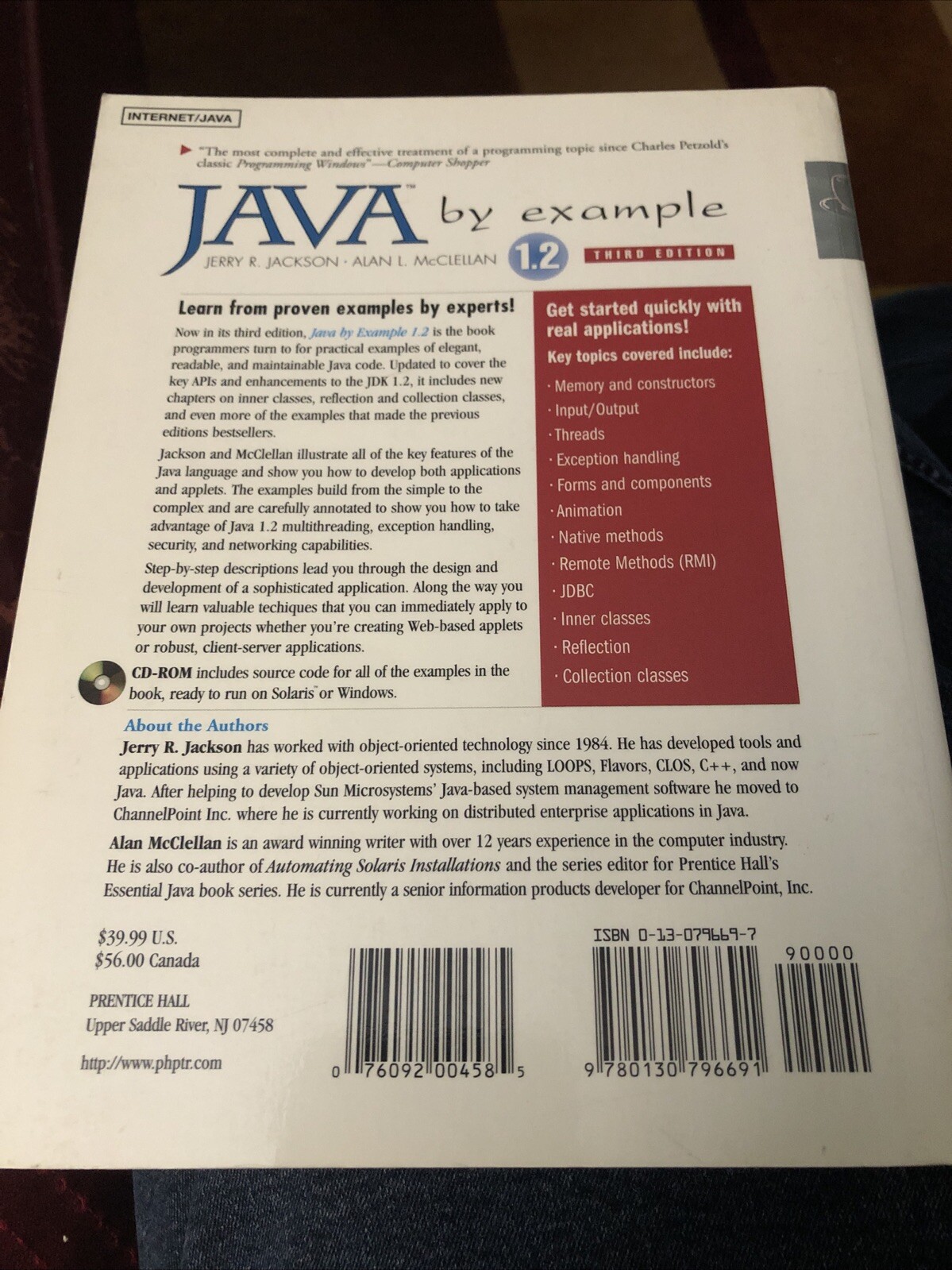 Java 1.2 By Example (3rd Edition) No CD