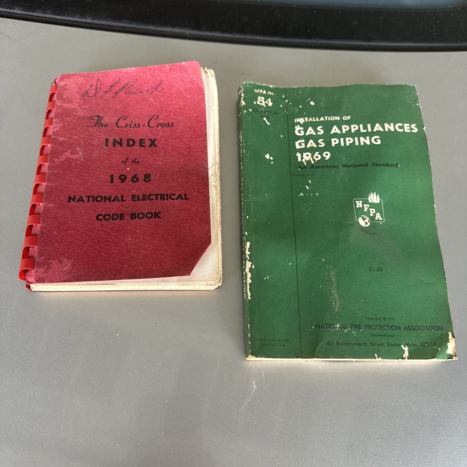 The Criss-Cross Index of the 1968 National Electrical Code Book & Gas Pipe 1869