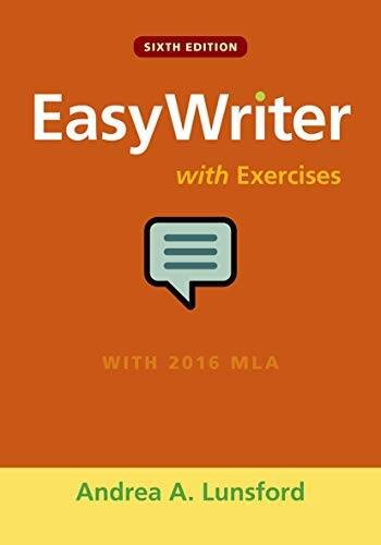 EasyWriter with Exercises – Spiral-bound By Lunsford, Andrea A. – GOOD