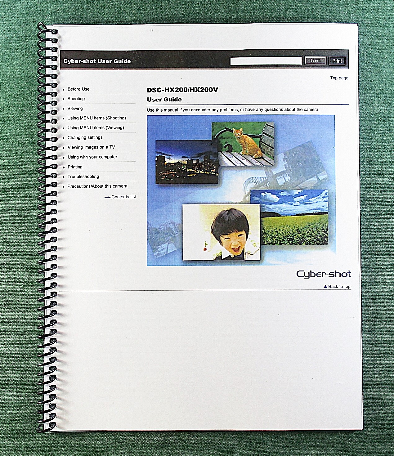 Sony DSC-HX200/HX200V Instruction Manual: 297 Pages Full Color & Clear Covers!