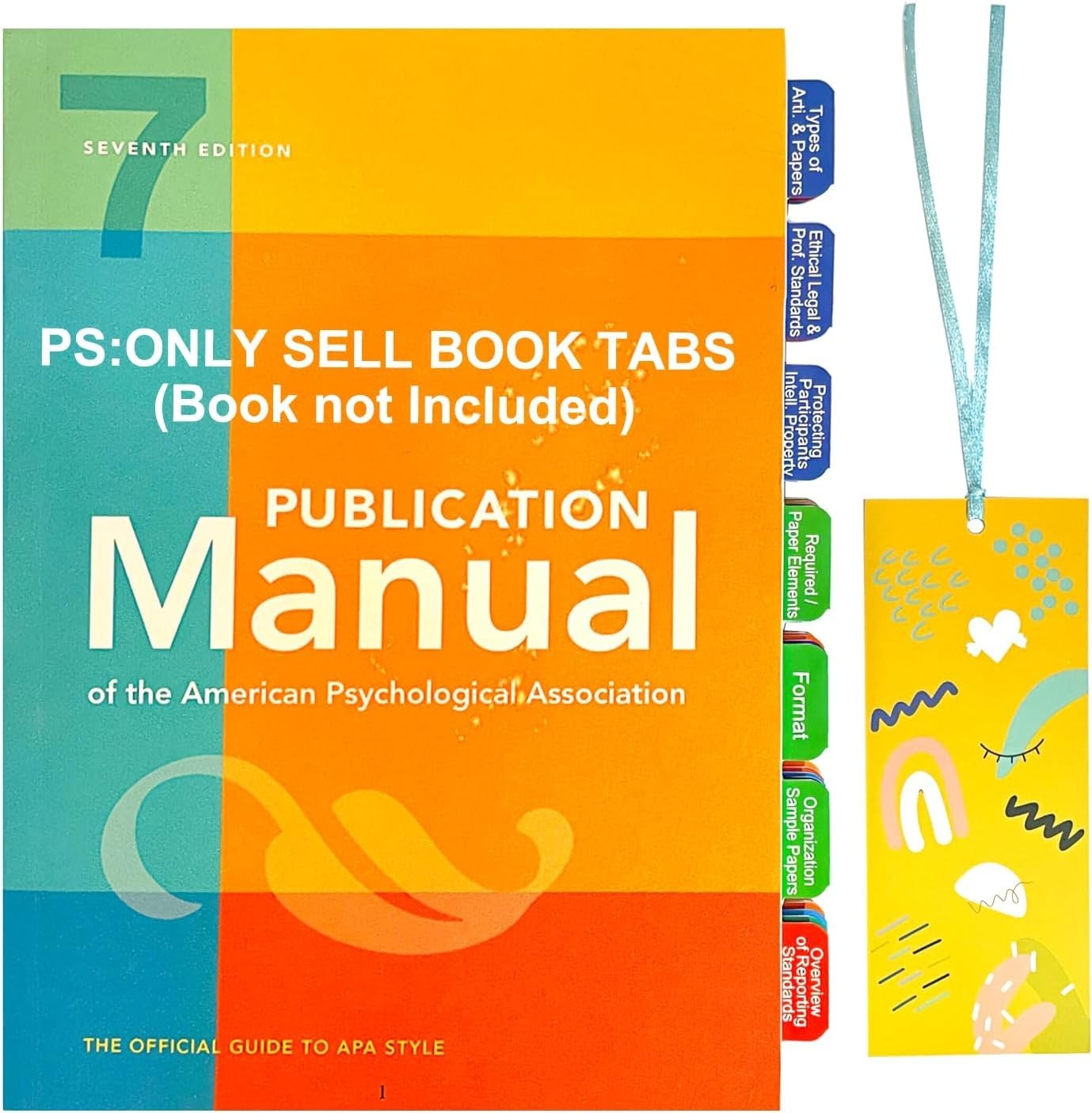 Durable Waterproof APA Manual 7th Edition Tabs with Easy Install Bookmark Guide