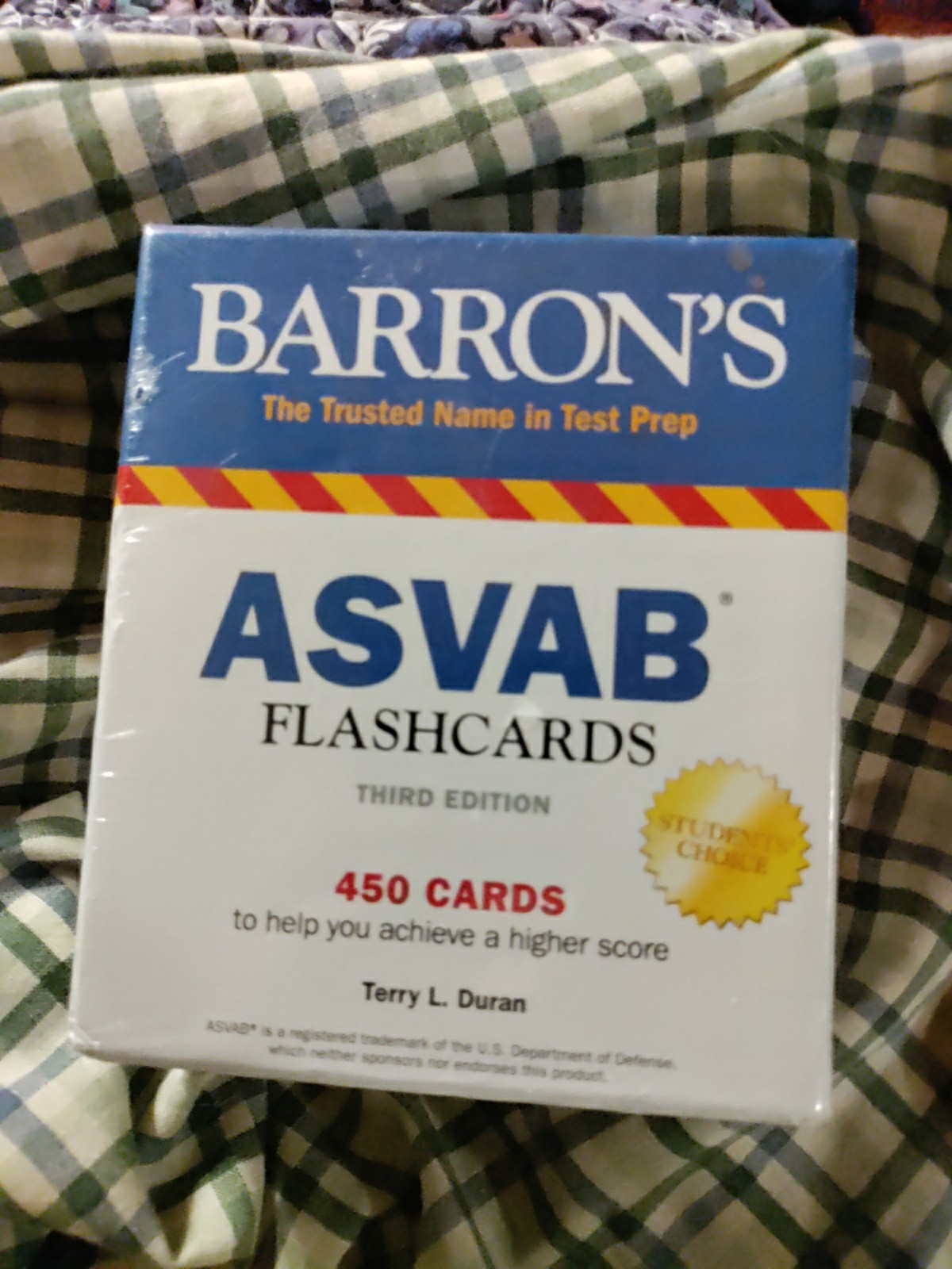 Barron’s Test Prep Ser.: ASVAB Flashcards by Terry L. Duran (2019,…