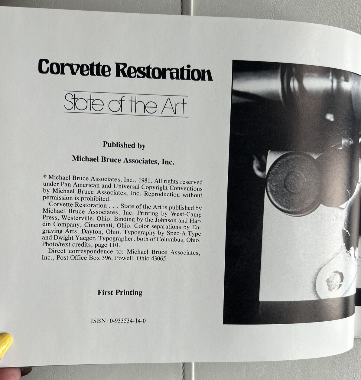 CORVETTE RESTORATION: STATE OF THE ART By Mike Antonick – Hardcover First Ed