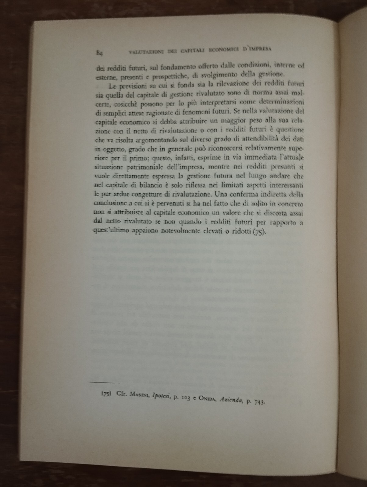 CAPITALI ECONOMICI D’IMPRESA VITTORIO CODA 1963 ANTONIO GIUFFRè EDITORE