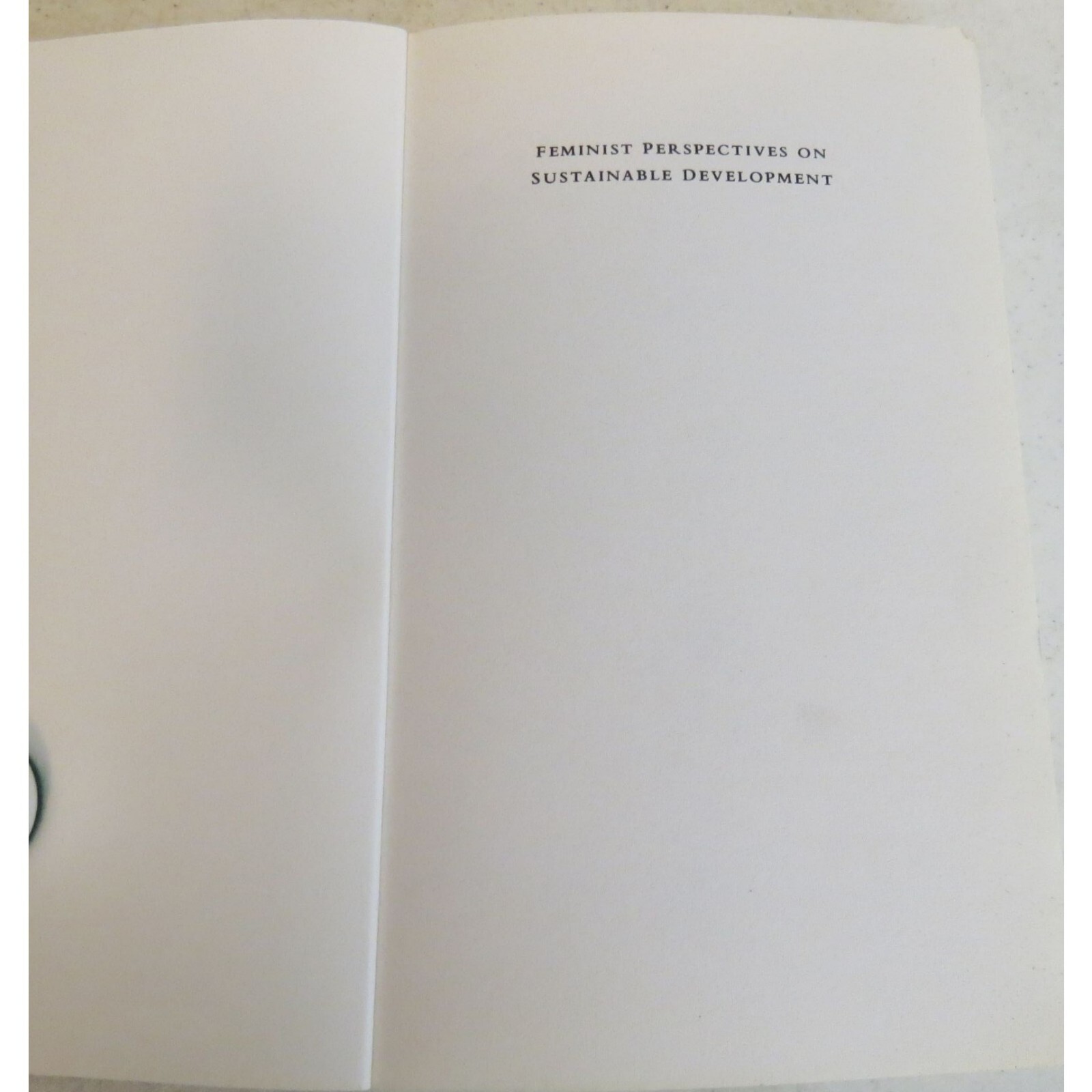 Feminist Perspectives on Sustainable: Development by Harcourt, Wendy (edit).