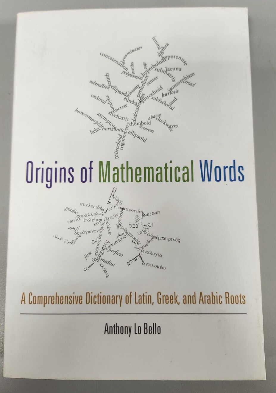 Origins of Mathematical Words: Dictionary of Latin, Greek, and Arabic Roots