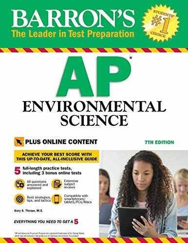 Barron’s AP Environmental Science – Paperback, by Thorpe M.S. Gary – Very Good