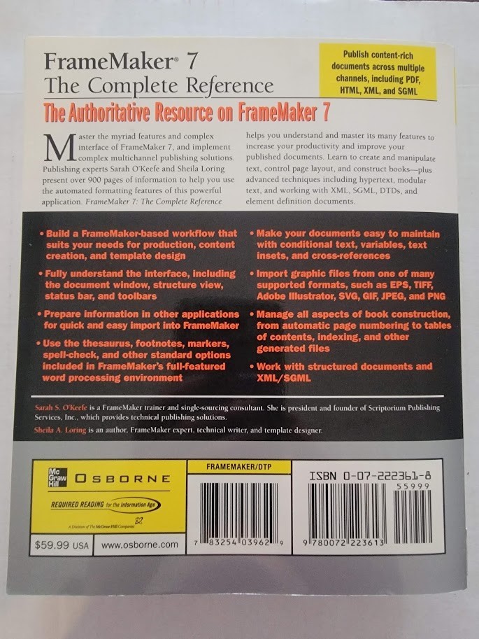 Osborne Complete Reference Ser.: FrameMaker(R) 7: the Complete Reference by…