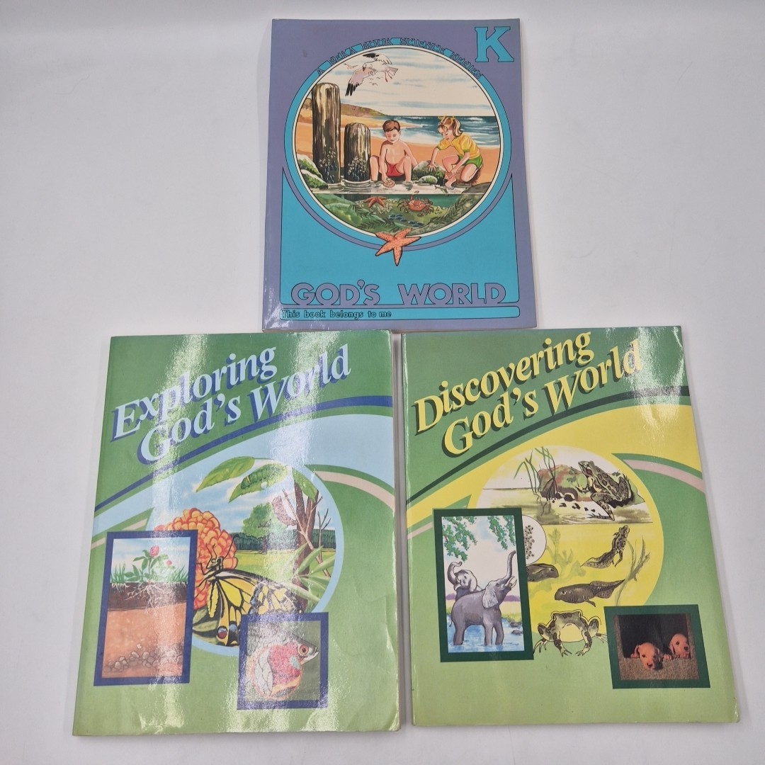 VTG 80s 3 Beka God’s World Student Teacher Set Book Workbook Homeschool Jesus