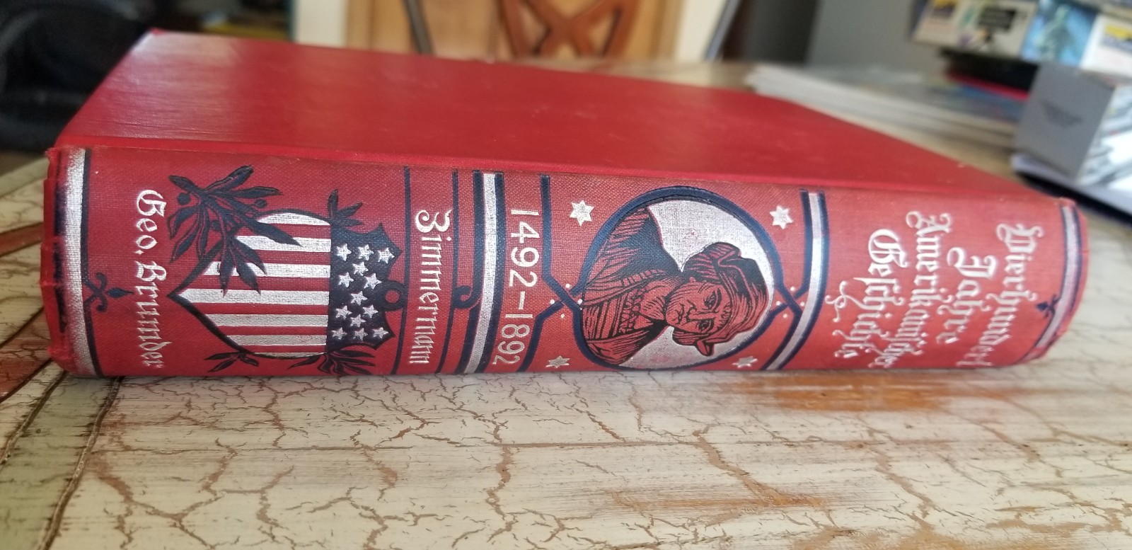 German 400 Years of American History, 1893, Dr. G. Zimmerman, Antique Book