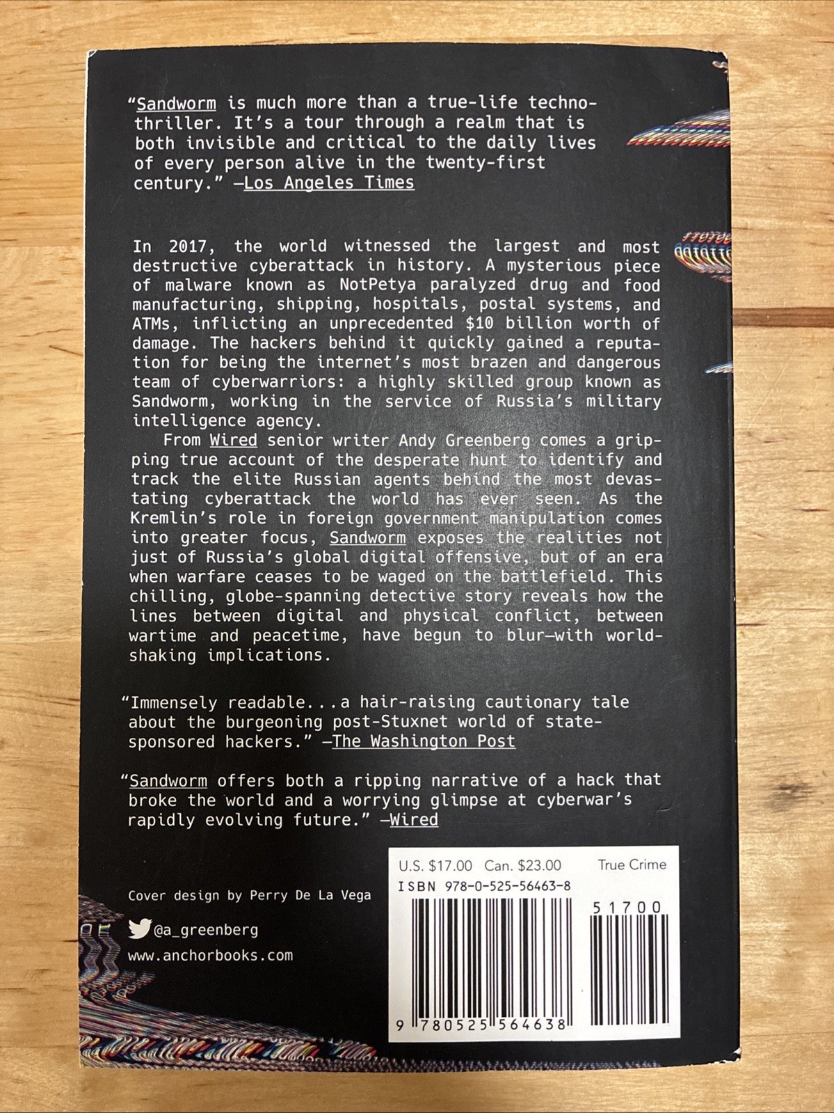 Sandworm: A New Era of Cyberwar and the Hun- paperback, 9780525564638, Greenberg